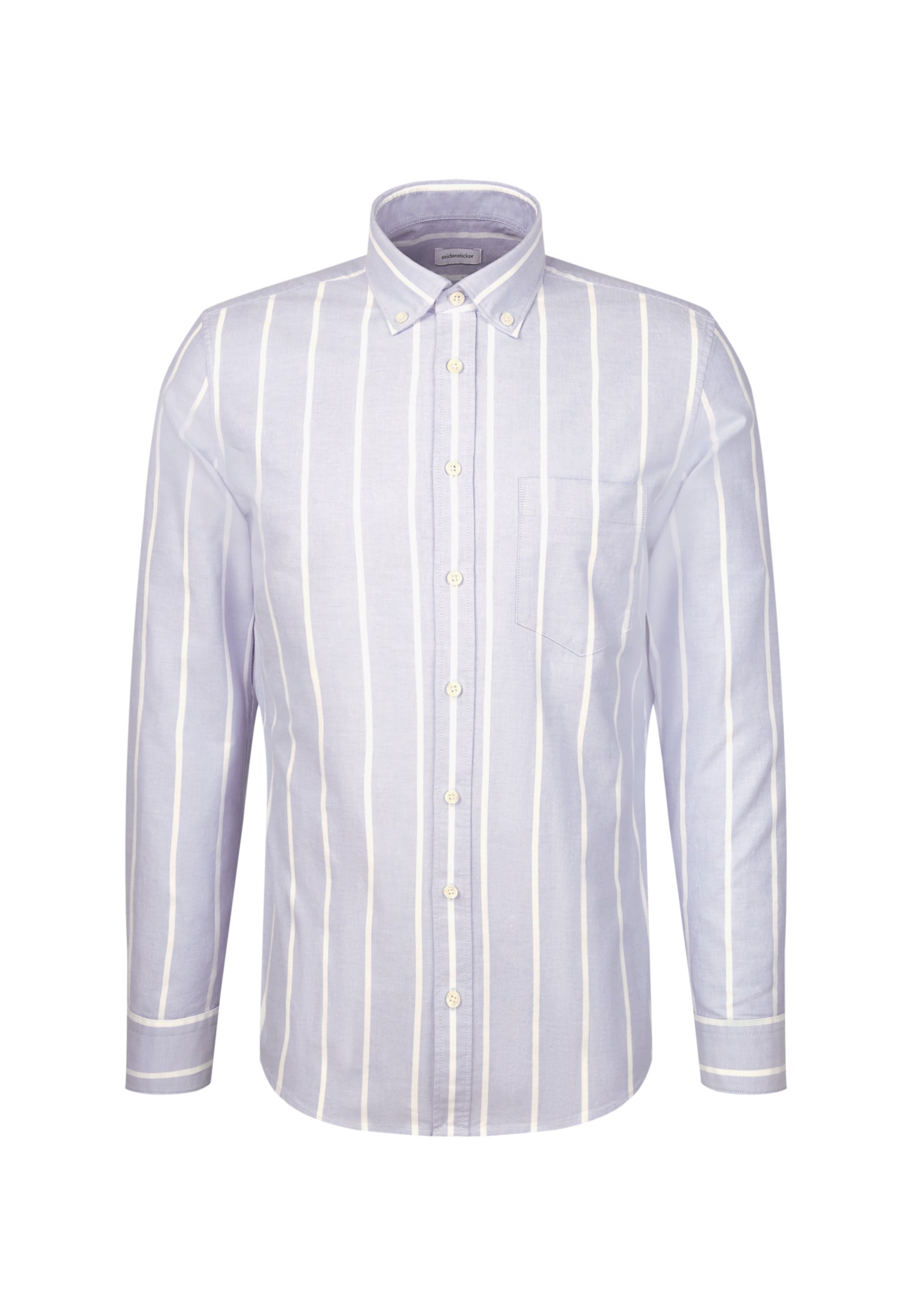 seidensticker Businesshemd »Schwarze Rose«, Slim Langarm Button-Down-Kragen Streifen