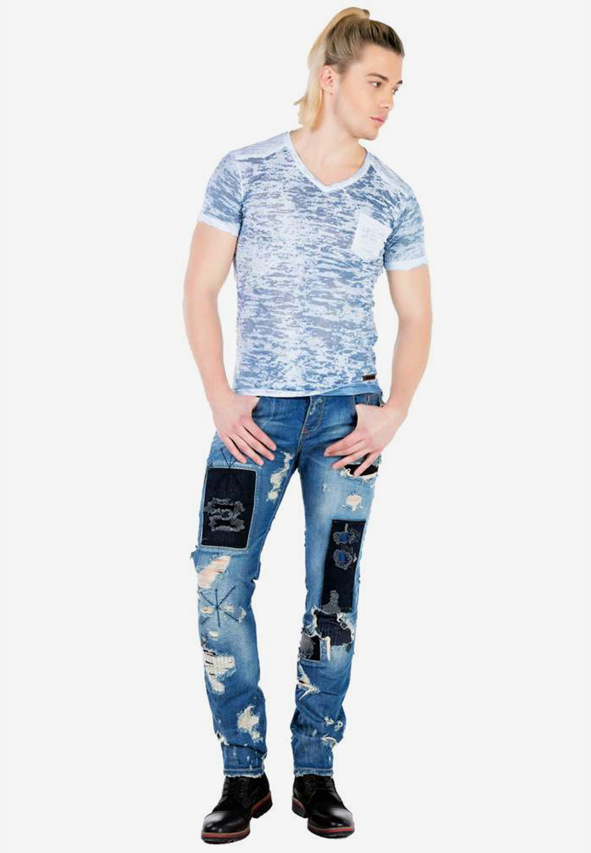 Cipo & Baxx Bequeme Jeans, im stylischen Destroyed-Look