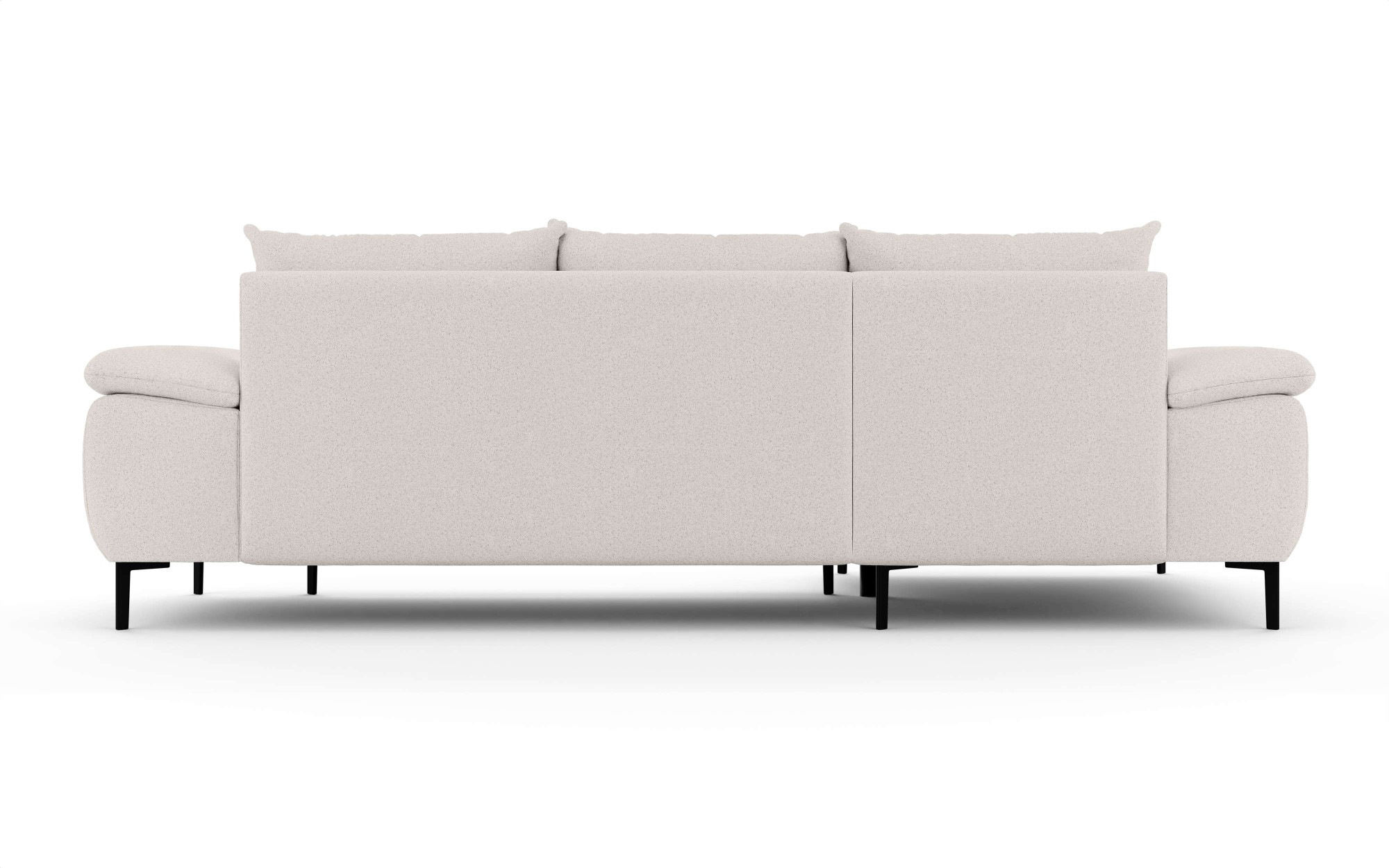 INOSIGN Ecksofa »DROMARA Schlafsofa mit Bettkasten, Maße: B/T/H 277/141/91 cm«, L-Form mit Recamiere rechts/links bestellbar, Wellenunterfederung