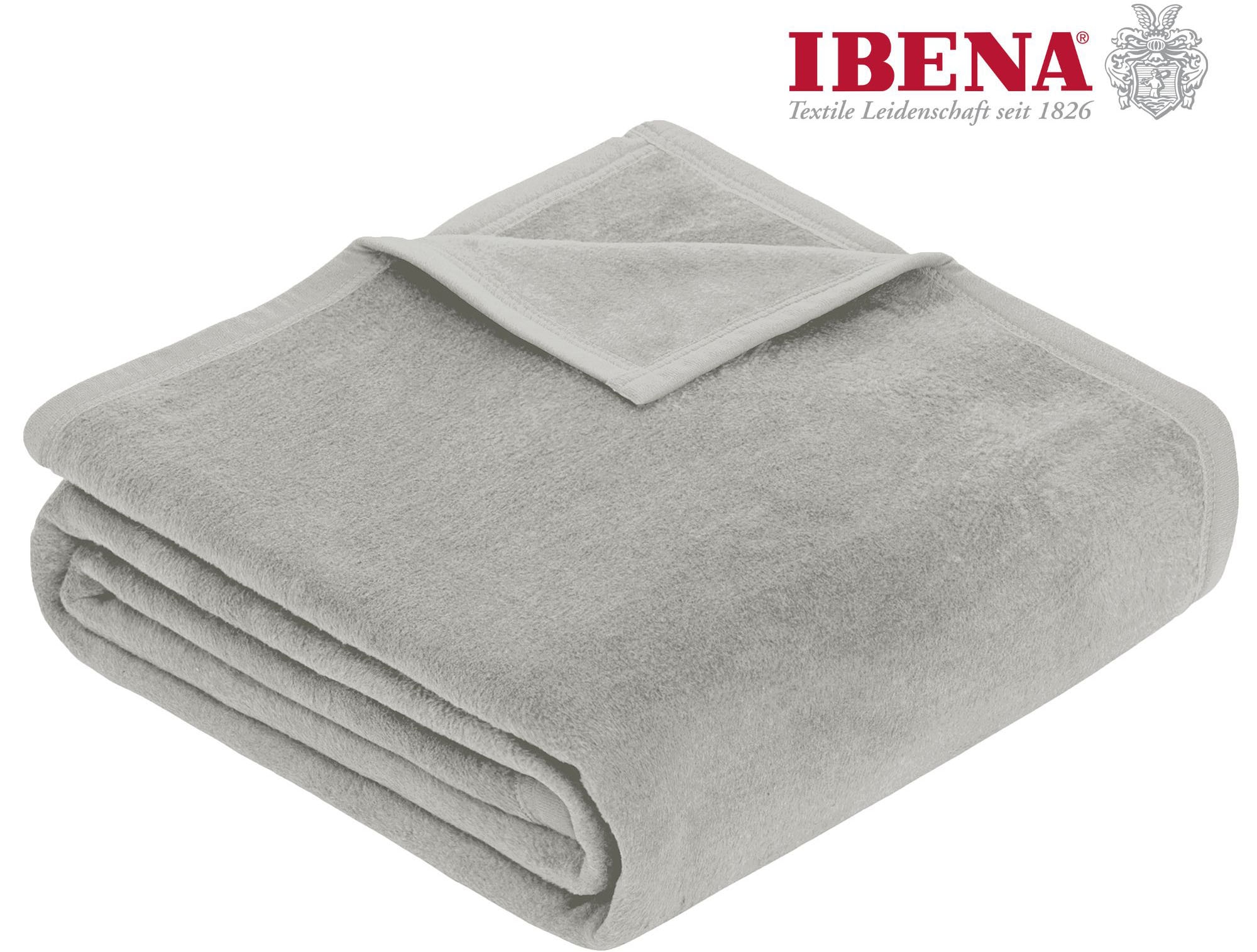 IBENA Wohndecke "Luxus", verschiedene Größen, unifarbenes Design, Kuscheldecke