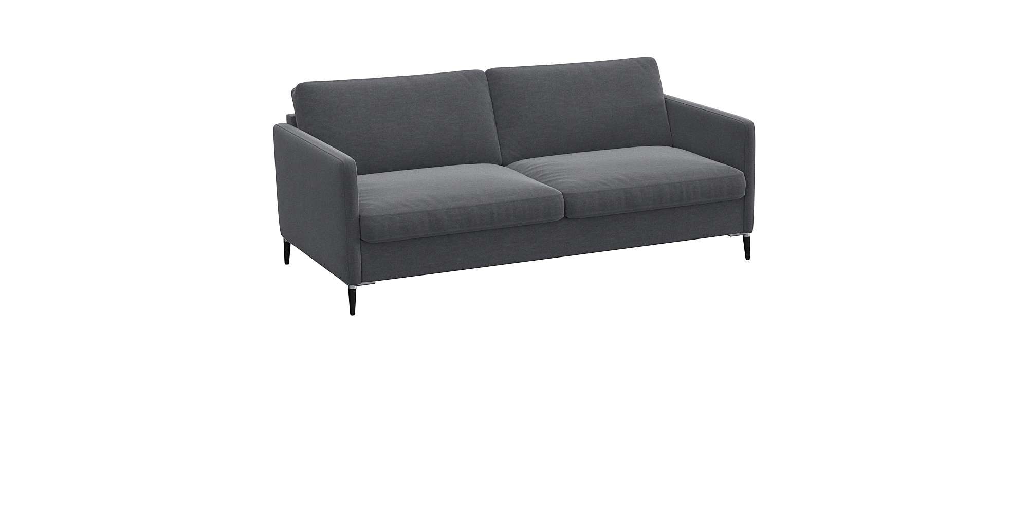 FLEXLUX 2,5-Sitzer »Fiore, super bequem durch hochwertigen Sitzaufbau mit Kaltschaum«, schmale Armlehnen, Füße Alu+schwarz