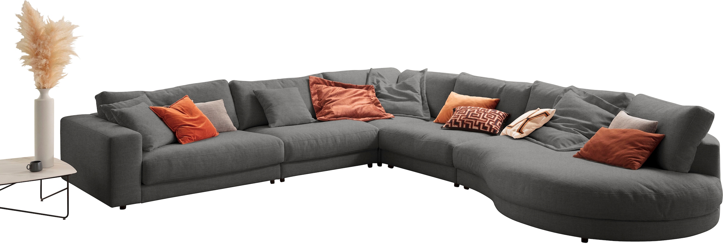 Ecksofa »Enisa II L-Form«, incl. 3 Flatterkissen, wahlweise mit Flecken-Schutz-Bezug...