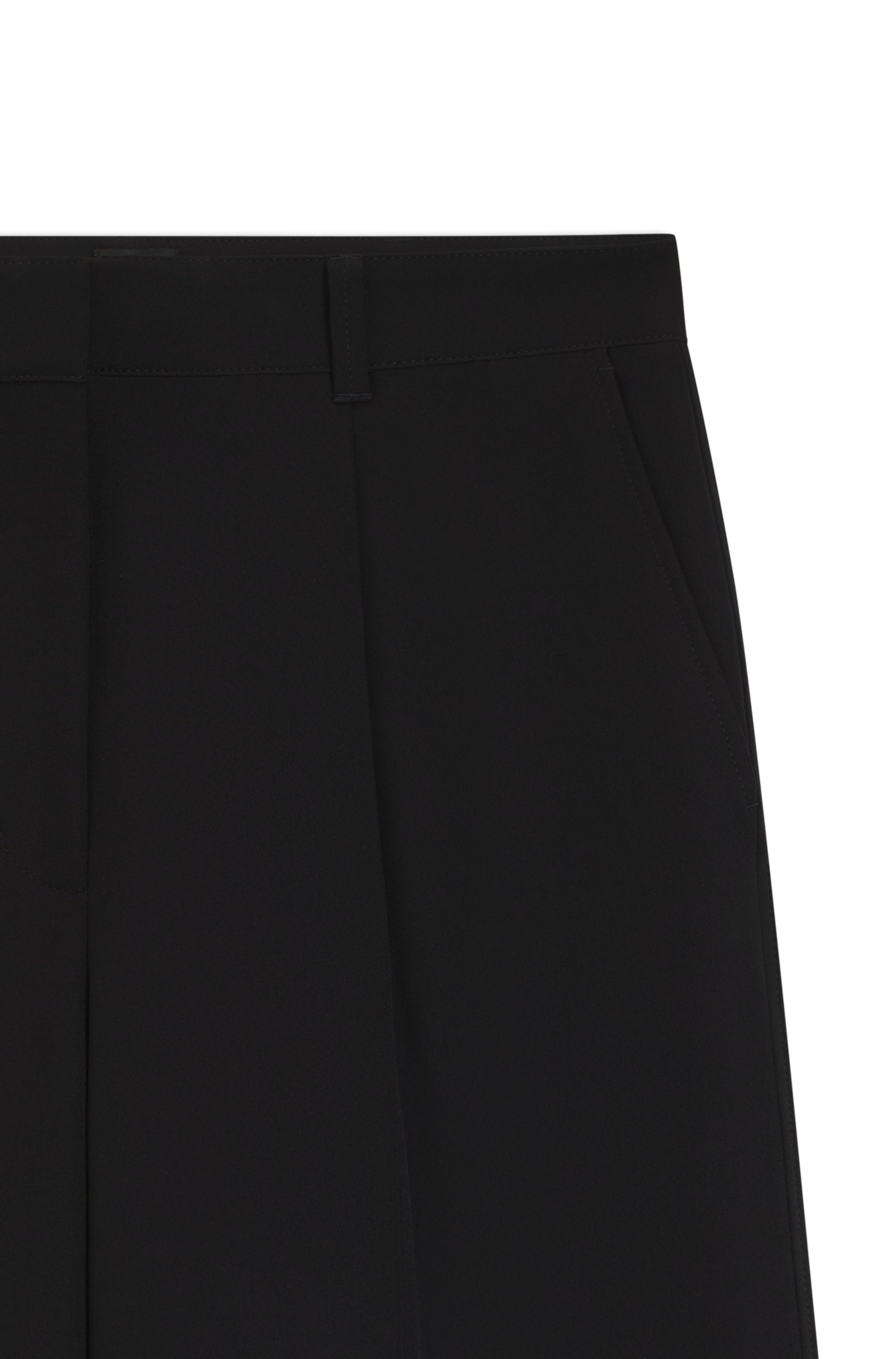 BOSS ORANGE Anzughose »Tiwi Premium Damenmode«, Wide Leg mit Bügelfalte