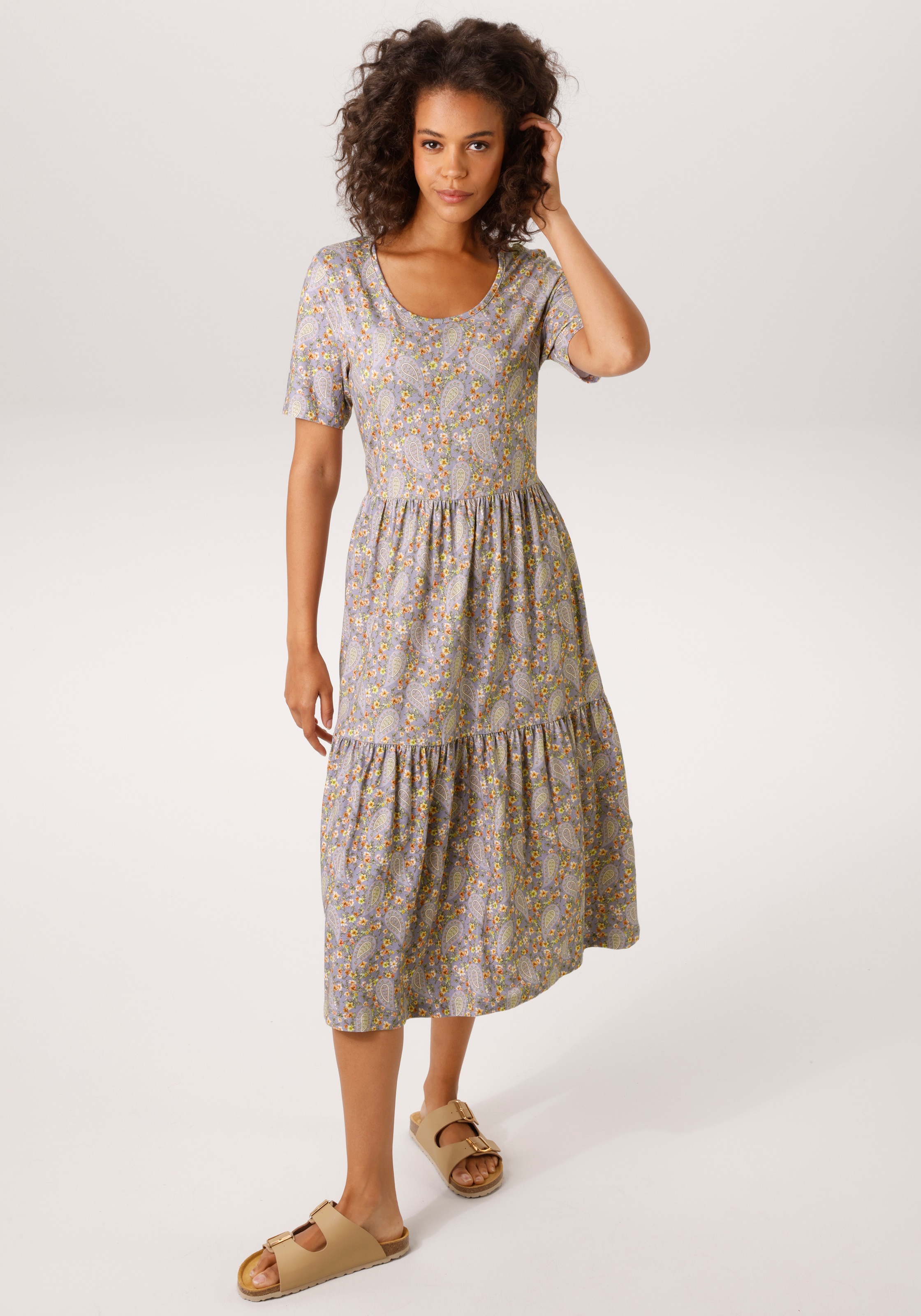 Aniston CASUAL Sommerkleid mit romantischem Blumendruck und Paisley-Muster günstig online kaufen