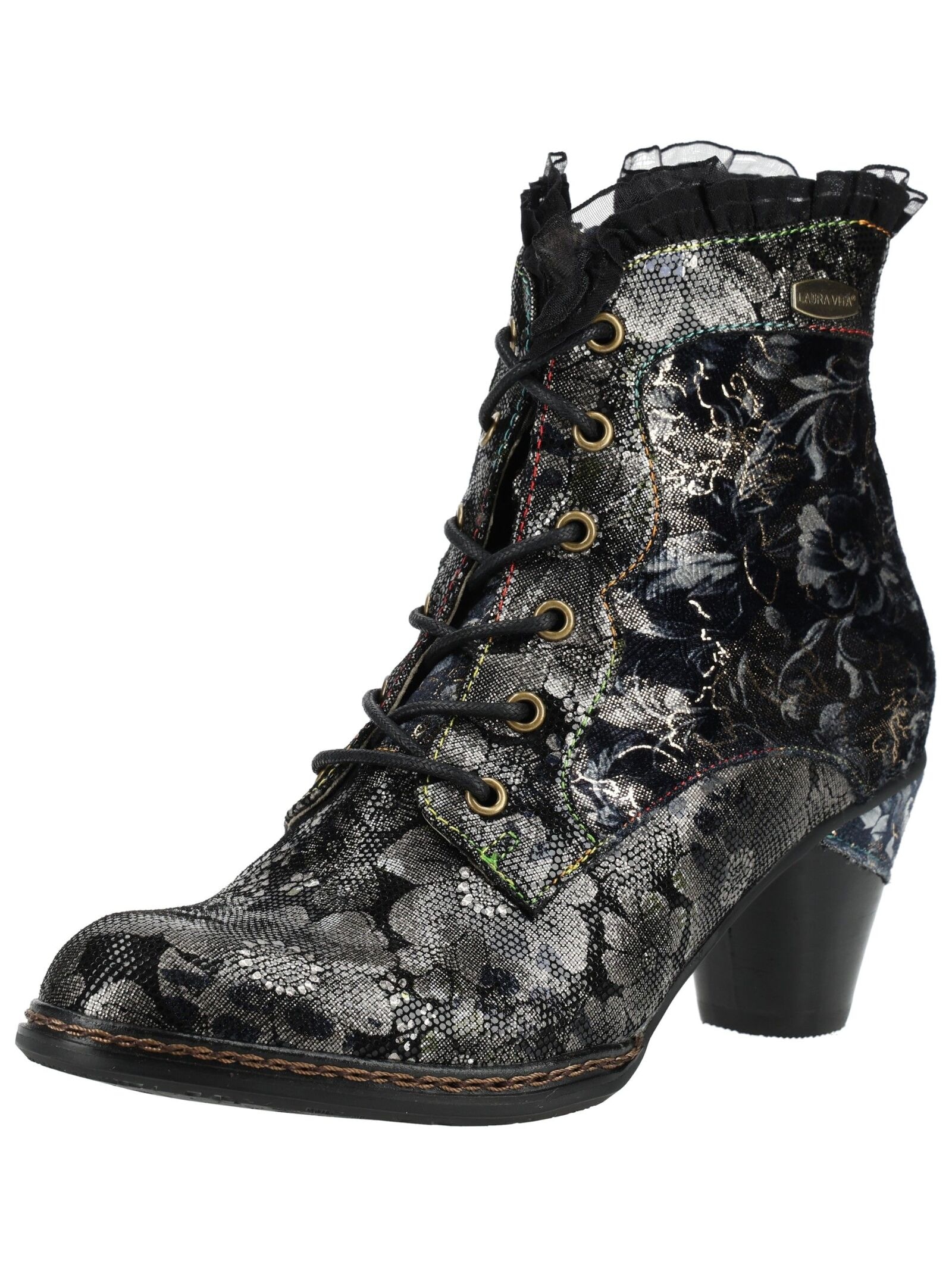 LAURA VITA Schnürstiefelette »LAURA VITA Pumps Leder/Textil«