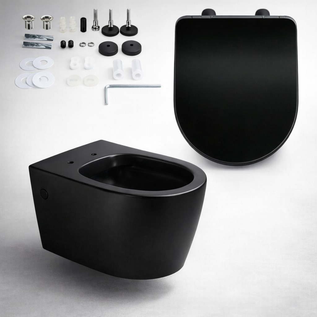 welltime Tiefspül-WC »Vigo« spülrandlose Toilette aus Sanitärkeramik, inkl. WC-Sitz mit Softclose