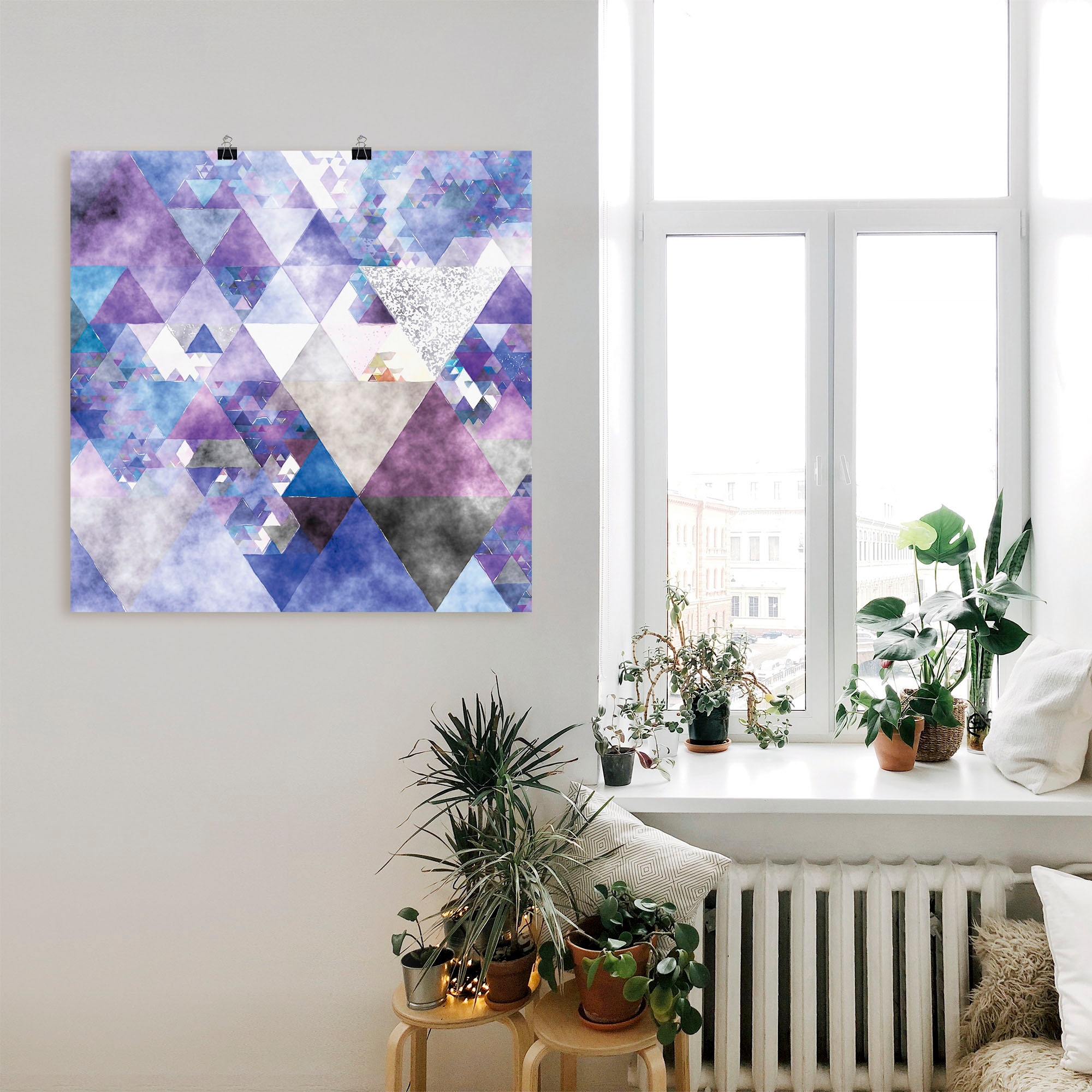 Artland Wandbild »Dreiecke«, Muster, (1 St.), als Leinwandbild, Poster in verschied. Größen