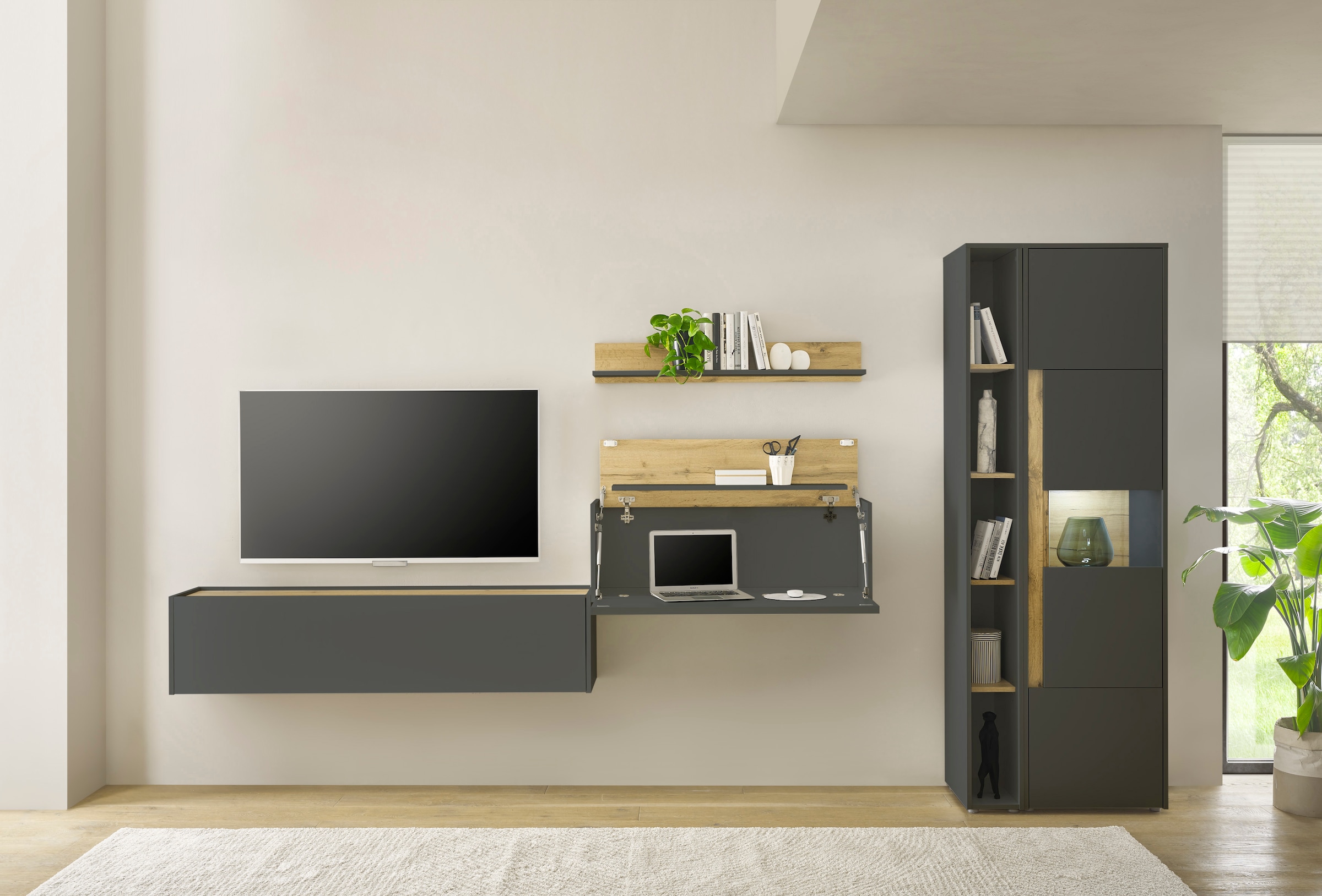 Home affaire Büromöbel-Set "CiTY/GiRON" Set, 5 Stk. tlg. günstig online kaufen