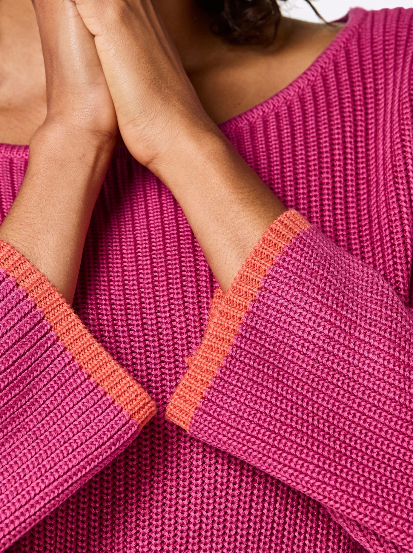 Creation L Premium Pull en Lyocell et Coton Fuchsia 50 3