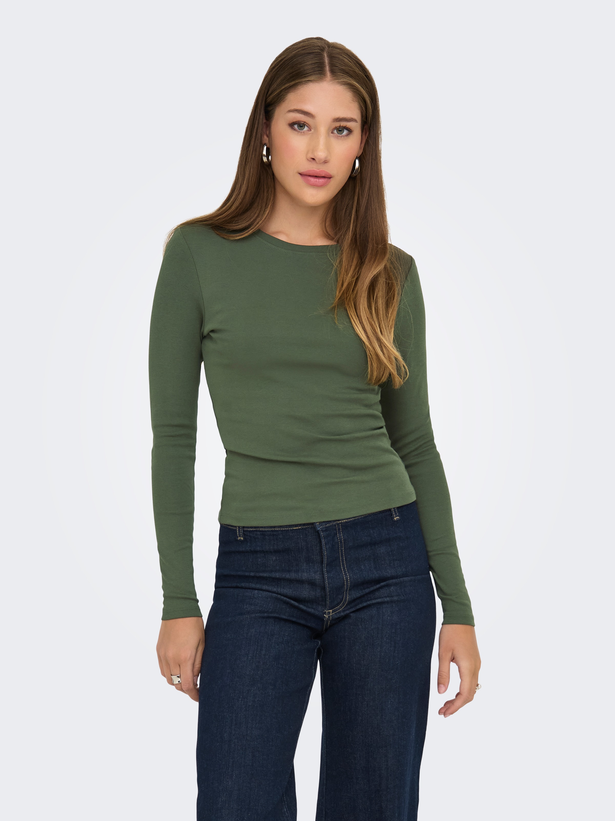 ONLY Langarmshirt "ONLRILEY O-NECK L/S TOP JRS" günstig online kaufen