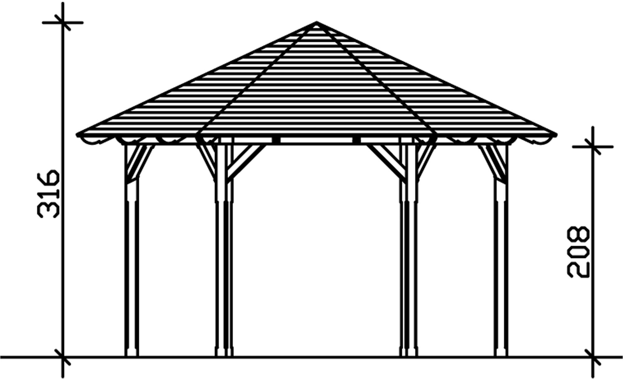Skanholz Holzpavillon »Colmar 3«, Douglasie, 393 x 340 cm