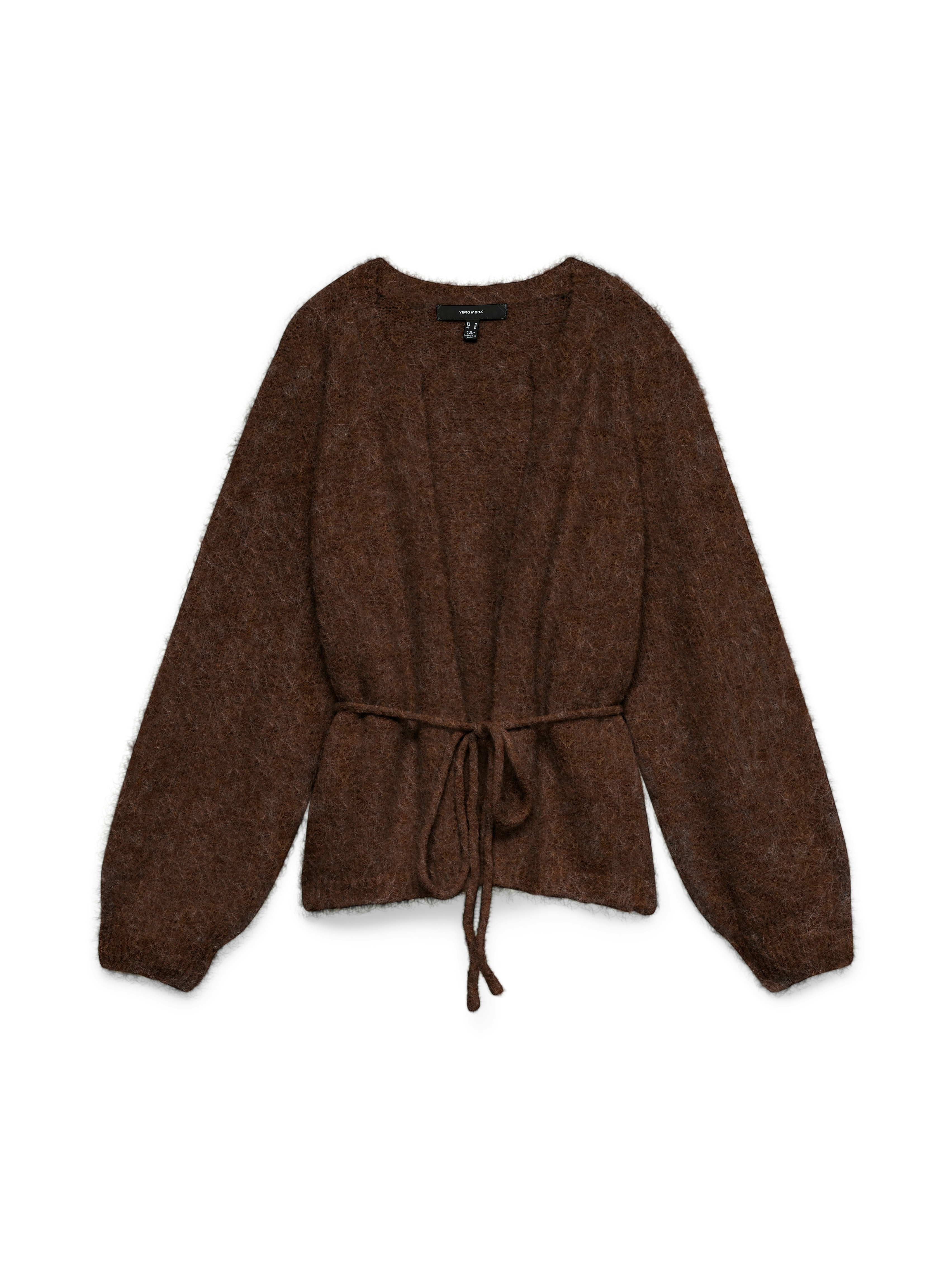 Vero Moda Strickjacke "Vmberry Ls O-Neck Tie Cardigan Noos" Materialmix