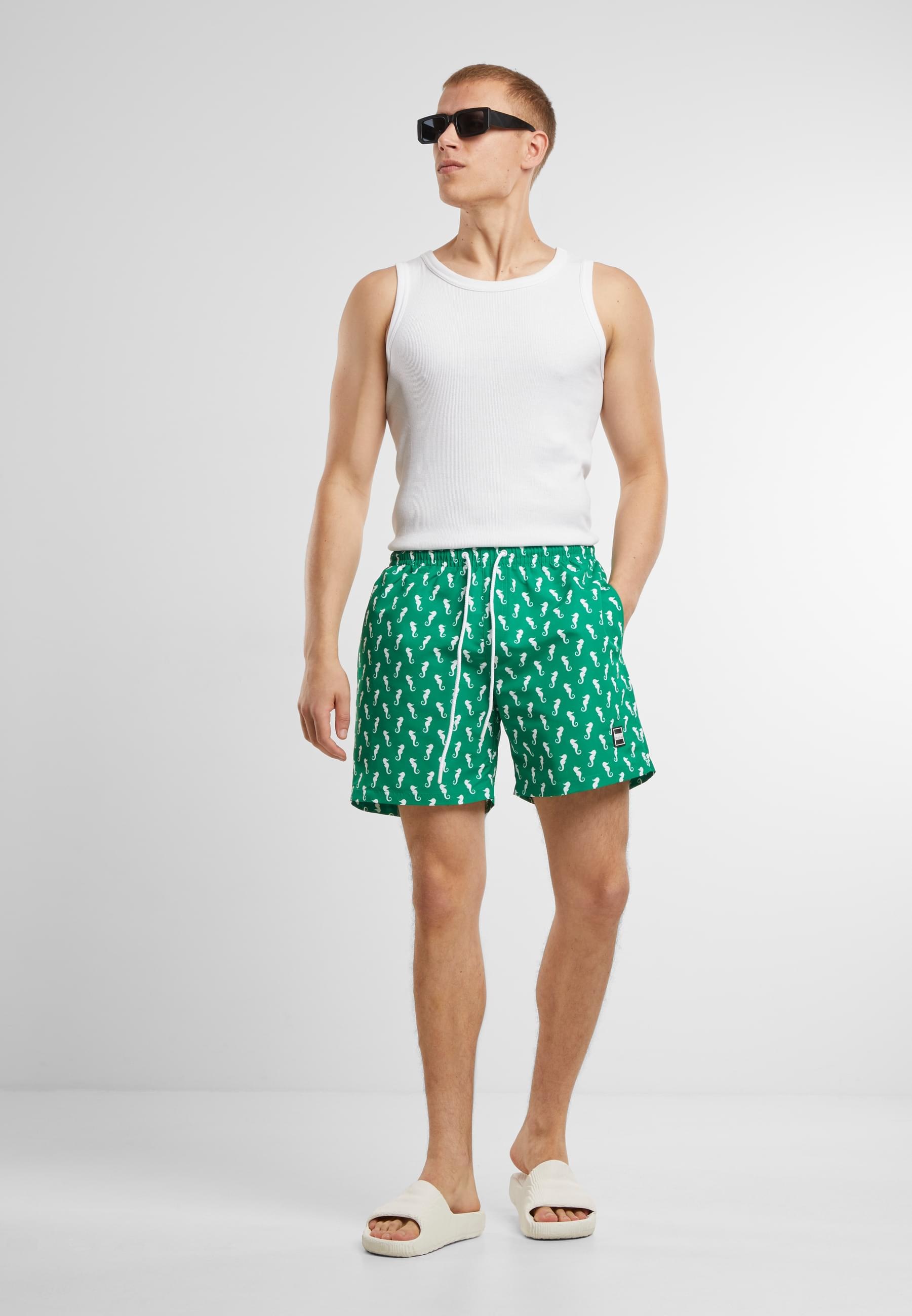 URBAN CLASSICS Badeshorts »Urban Classics Herren Pattern Swim Shorts«