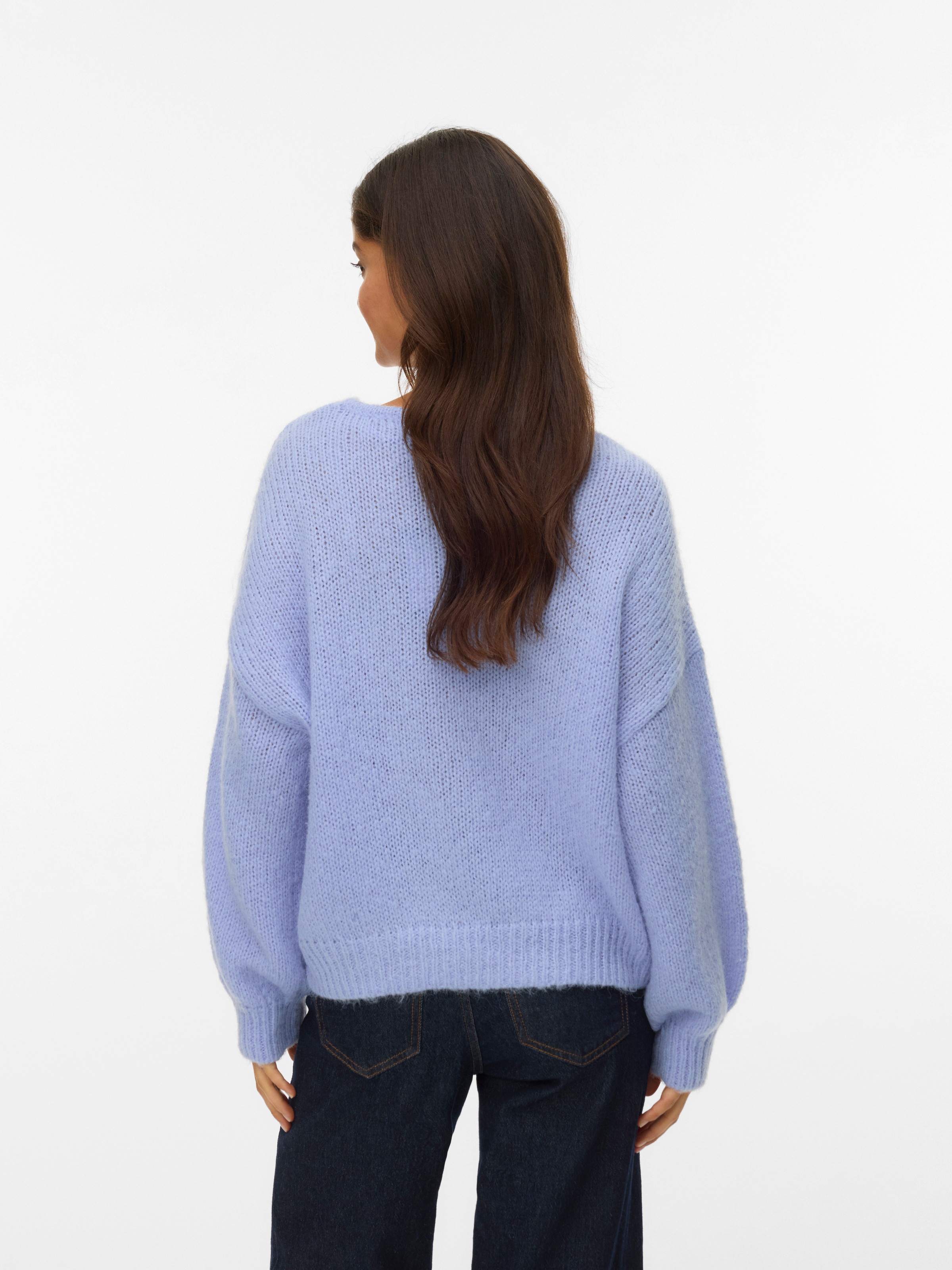 Vero Moda V-Ausschnitt-Pullover "VMLOLLIPOP LS V-NECK PULLOVER BOO" günstig online kaufen