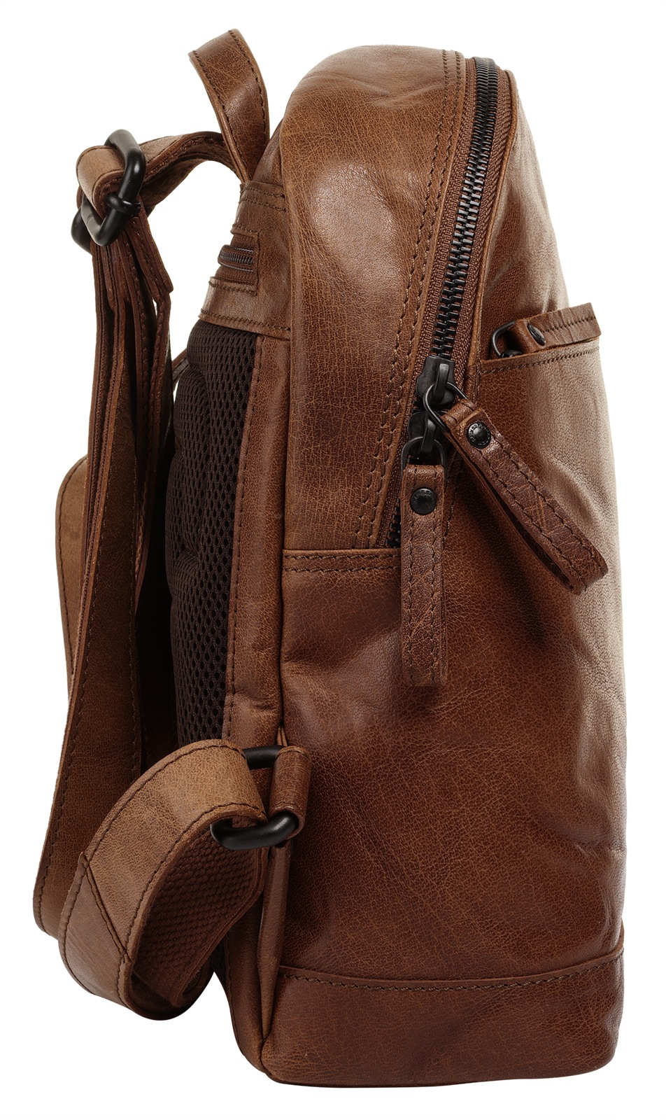 Cityrucksack SPIKES & SPARROW "BACKPACK", Damen, Gr. B/H/T: 23cm x 27cm x 10cm, onesize, braun (cognac), Leder, Rindsleder, Rucksäcke Cityrucksack, echt Leder 3