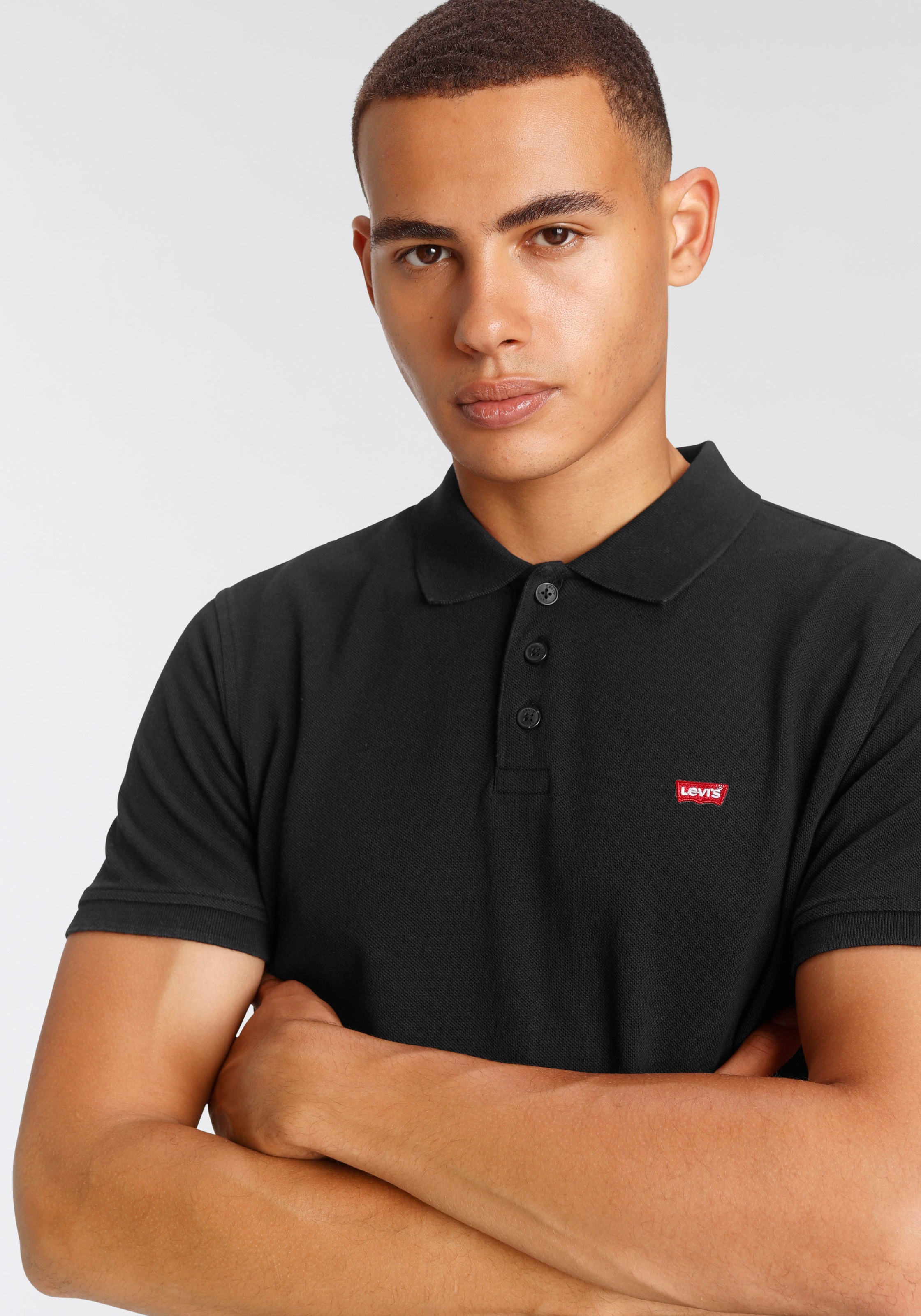 Levi's Polo à Manches Courtes New Housemark Mineral Black M 7