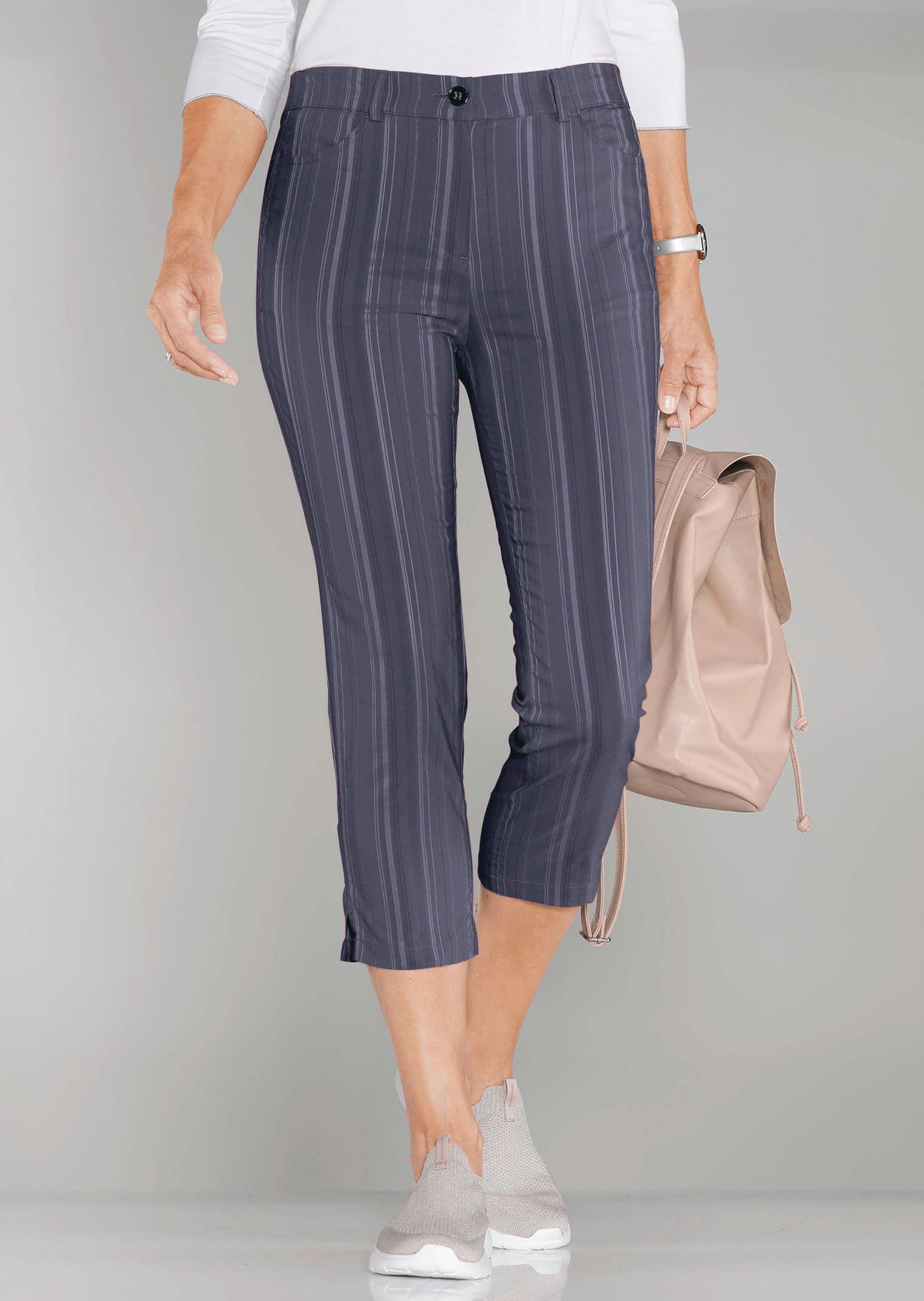 GOLDNER Caprihose »Kurzgröße Verkürzte Strukturhose, elastisch«