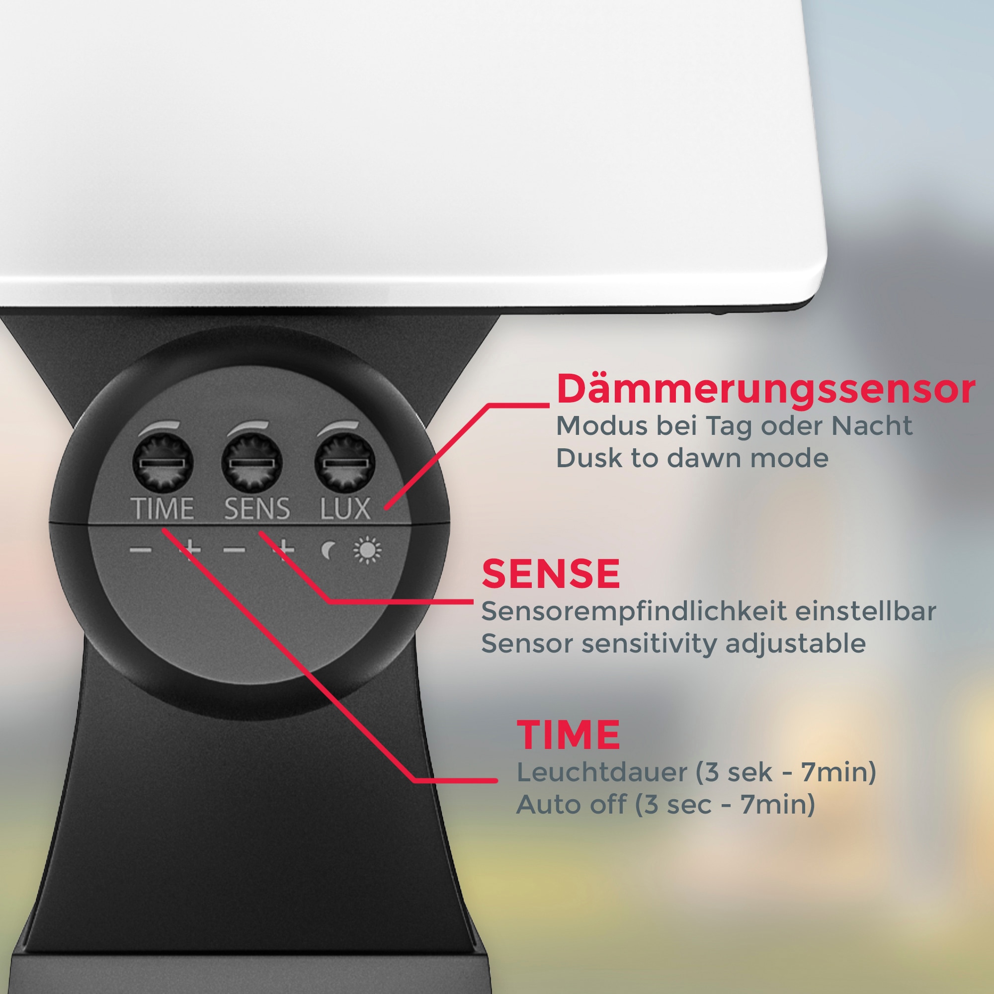 B.K.Licht LED Außen-Wandleuchte, 1 x LED-Platine 20 Watt, 2.300lm, 4.000K, inkl. Bewegungssensor, Leuchtdauer: 3s-7min. Reichweite bis 12m