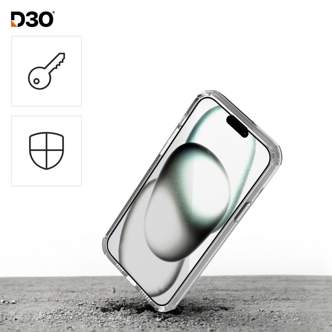 Hama Displayschutzglas »D3O Displayschutz, Schutzglas für Apple iPhone 16 Pro«, für iPhone 16 Pro, mit Montagehilfe, extrem robust und langlebig
