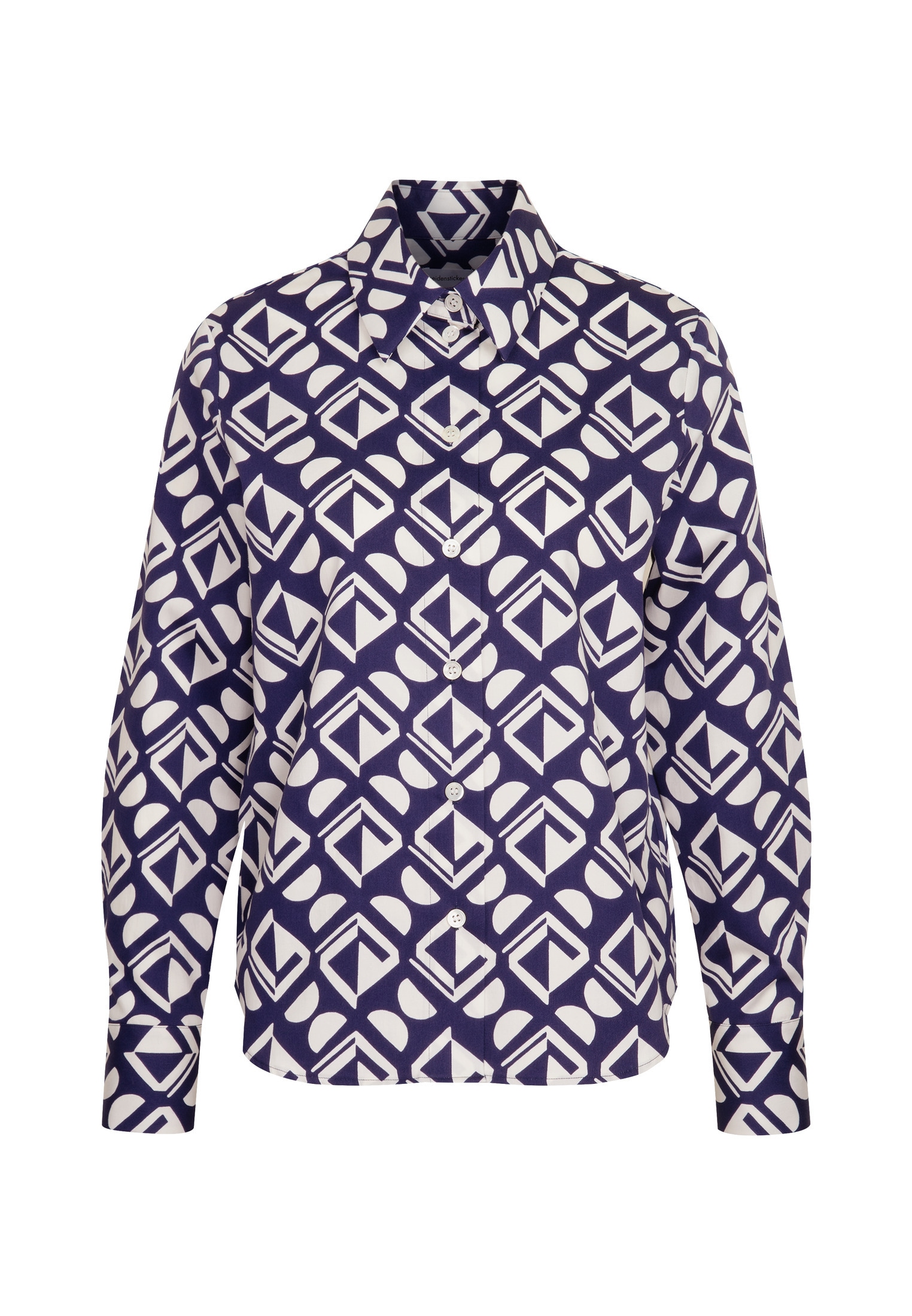 seidensticker Hemdbluse »Schwarze Rose«, Langarm Kragen Geometrische Muster