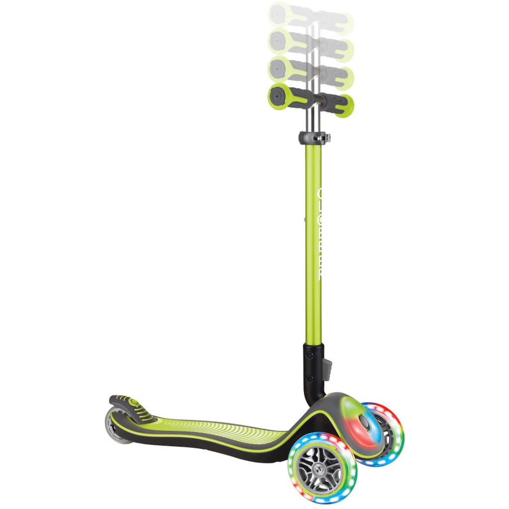 Globber Dreiradscooter »ELITE DELUXE FLASH LIGHTS, mit Leuchtrollen«