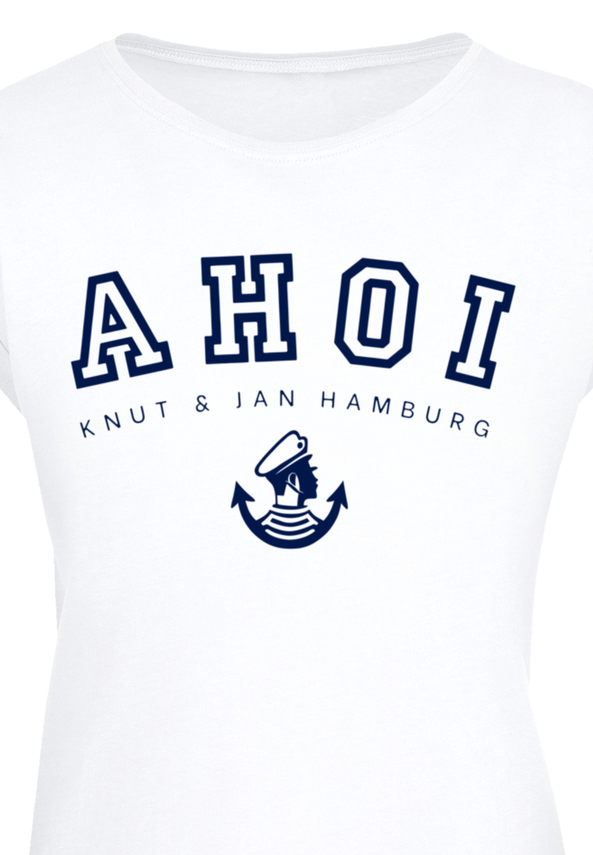 F4NT4STIC T-Shirt »PLUS SIZE Ahoi Knut & Jan Hamburg«, Print