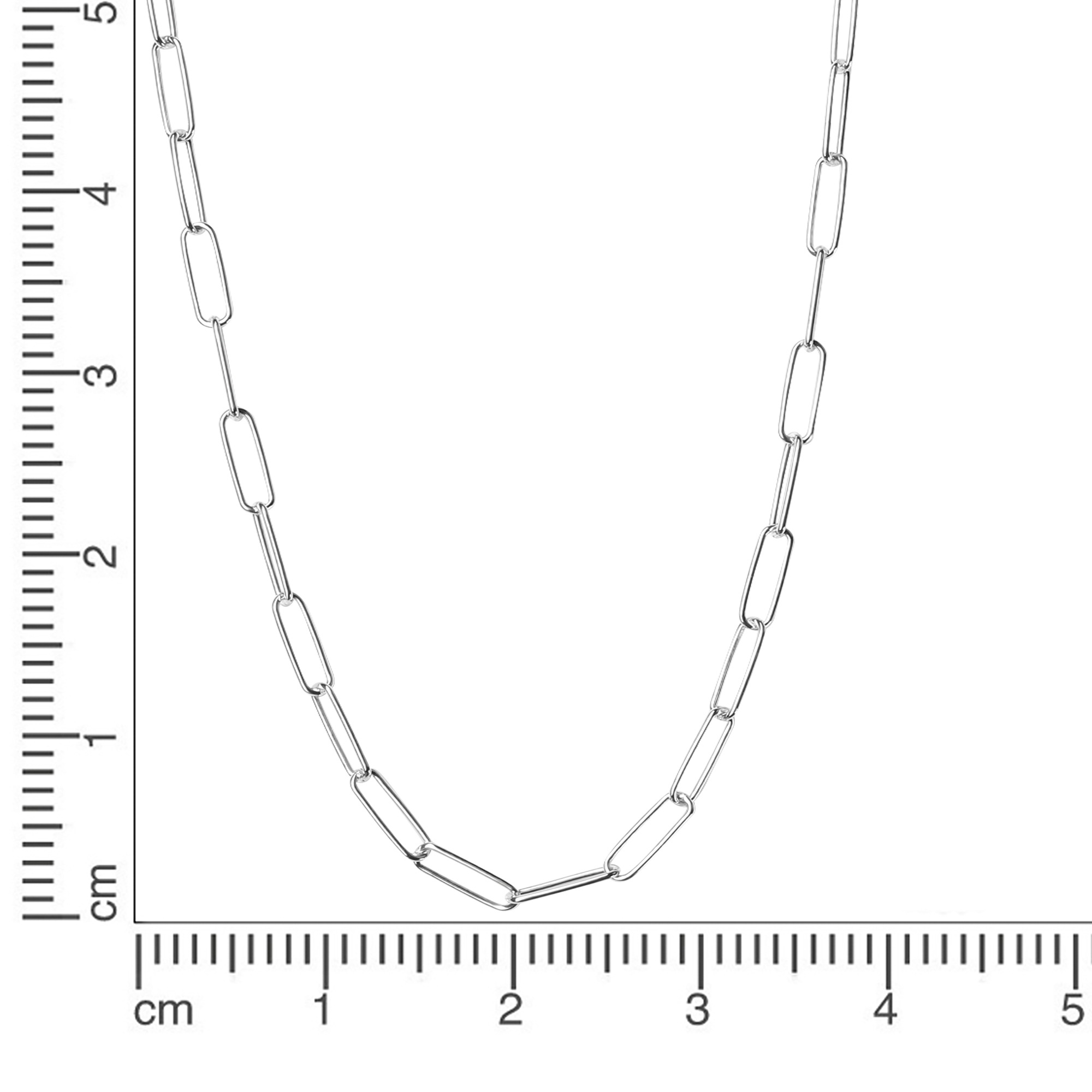 Vivance Collierkettchen »925/- Sterlingsilber weiß Gliederkette glanz 60  cm« für kaufen | BAUR