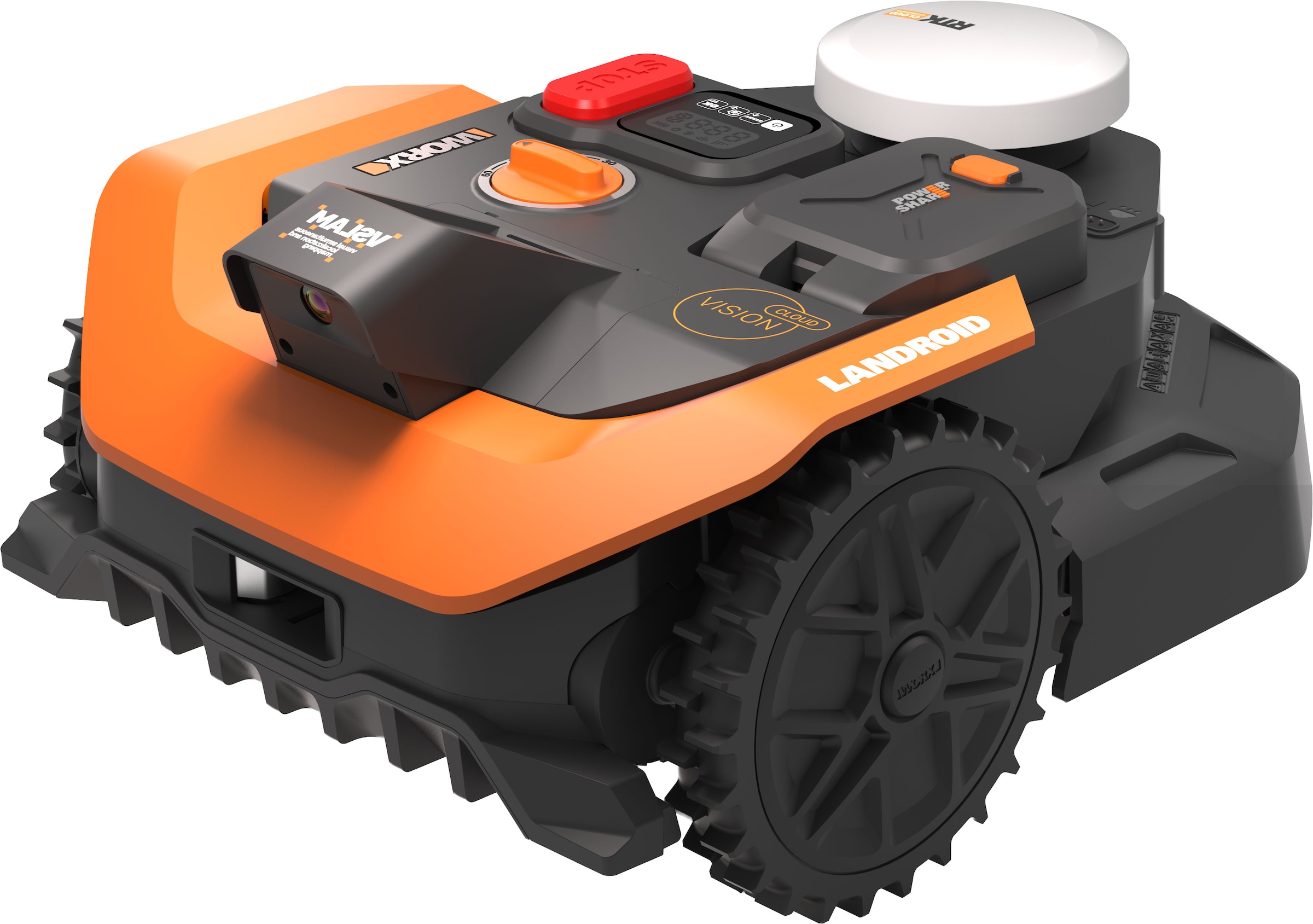 Worx Rasenmähroboter »Landroid Vision Cloud WR303E 2WD ohne Begrenzungskabel, Auto-Mapping« KI-Hinderniserkennung, VSLAM+ RTK Cloud Navigation,   App-Steuerung