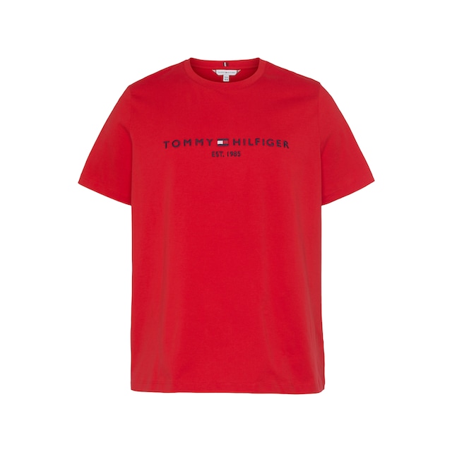 Tommy Hilfiger | SS«, auf TEE CURVE,mit Curve kaufen der Hilfiger für »CRV T-Shirt C-NK tlg.), Front Tommy PLUS BAUR (1 Logo-Stickerei REGULAR HILFIGER SIZE