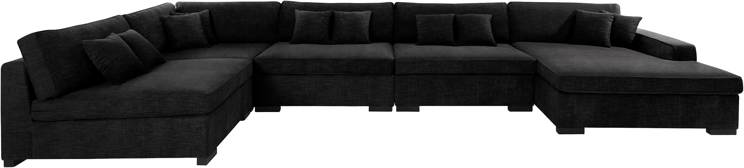 Home affaire Wohnlandschaft "Skara XXL U-Form", Lounge-Sofa XXL mit Federke günstig online kaufen