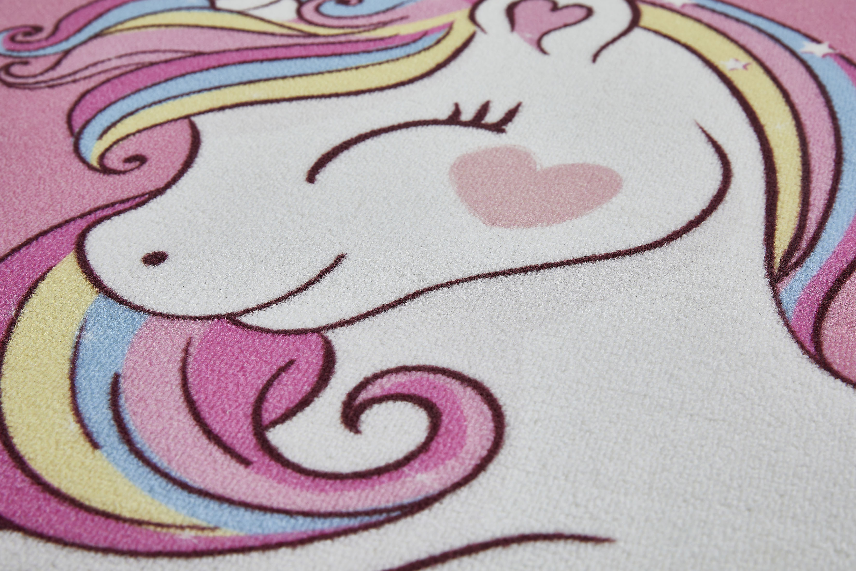 Thumbnail - Andiamo Kinderteppich "Einhorn", rechteckig, 6 mm Höhe, Kurzflor, Motiv Einhorn, Kinderzimmer