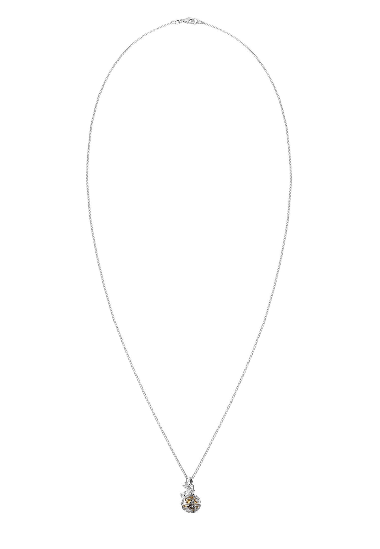 Nenalina Kette mit Anhänger »Engelsflüsterer Klangkugel Glück Engel 925 Silber«