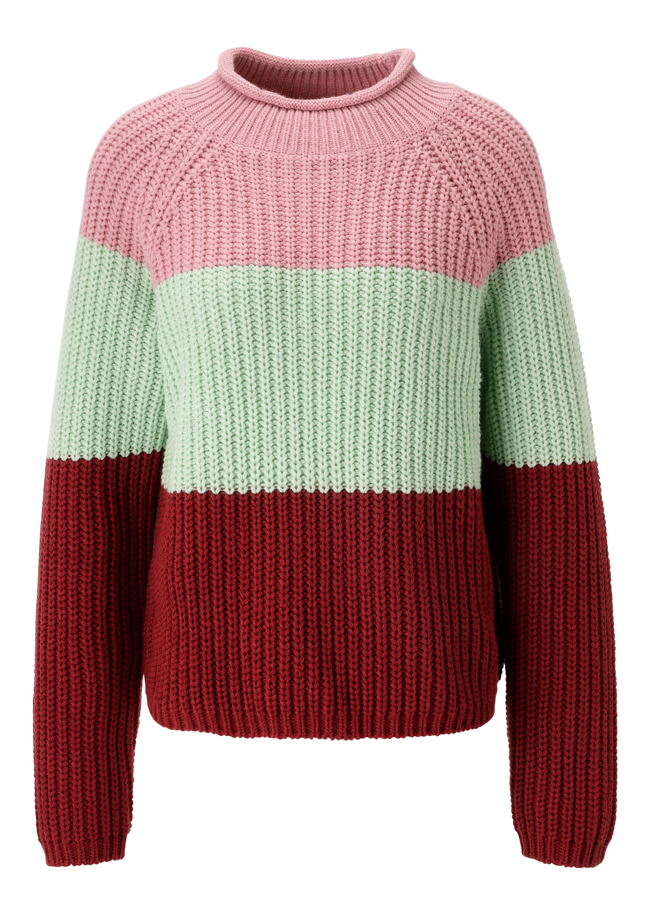 Aniston CASUAL Strickpullover, im trendfarbigen Color-Blocking - NEUE KOLLEKTION