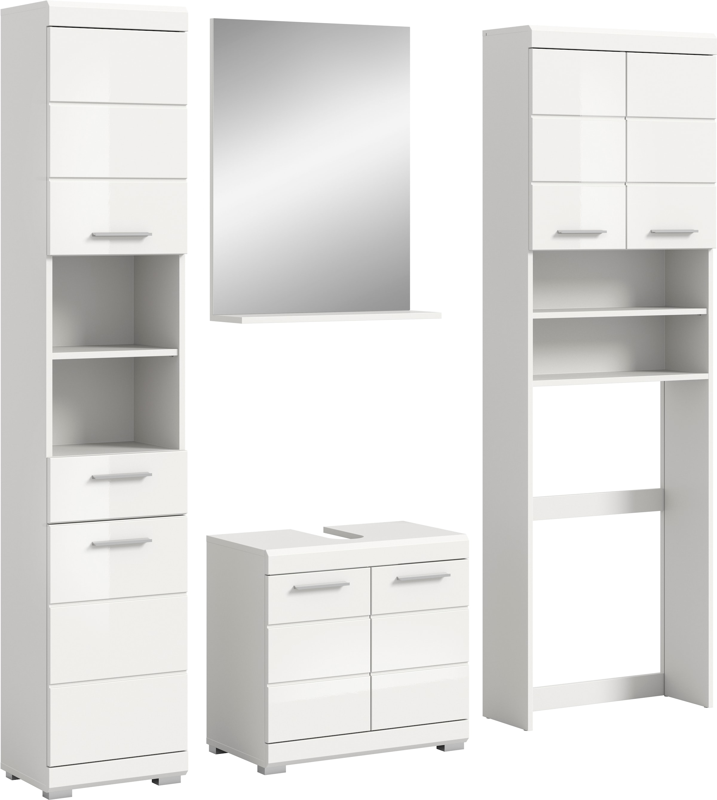 welltime Badmöbel-Set "Siena, 4 teilig, bestehend aus:" Set, TOPSELLER, 4 Stk. tlg.