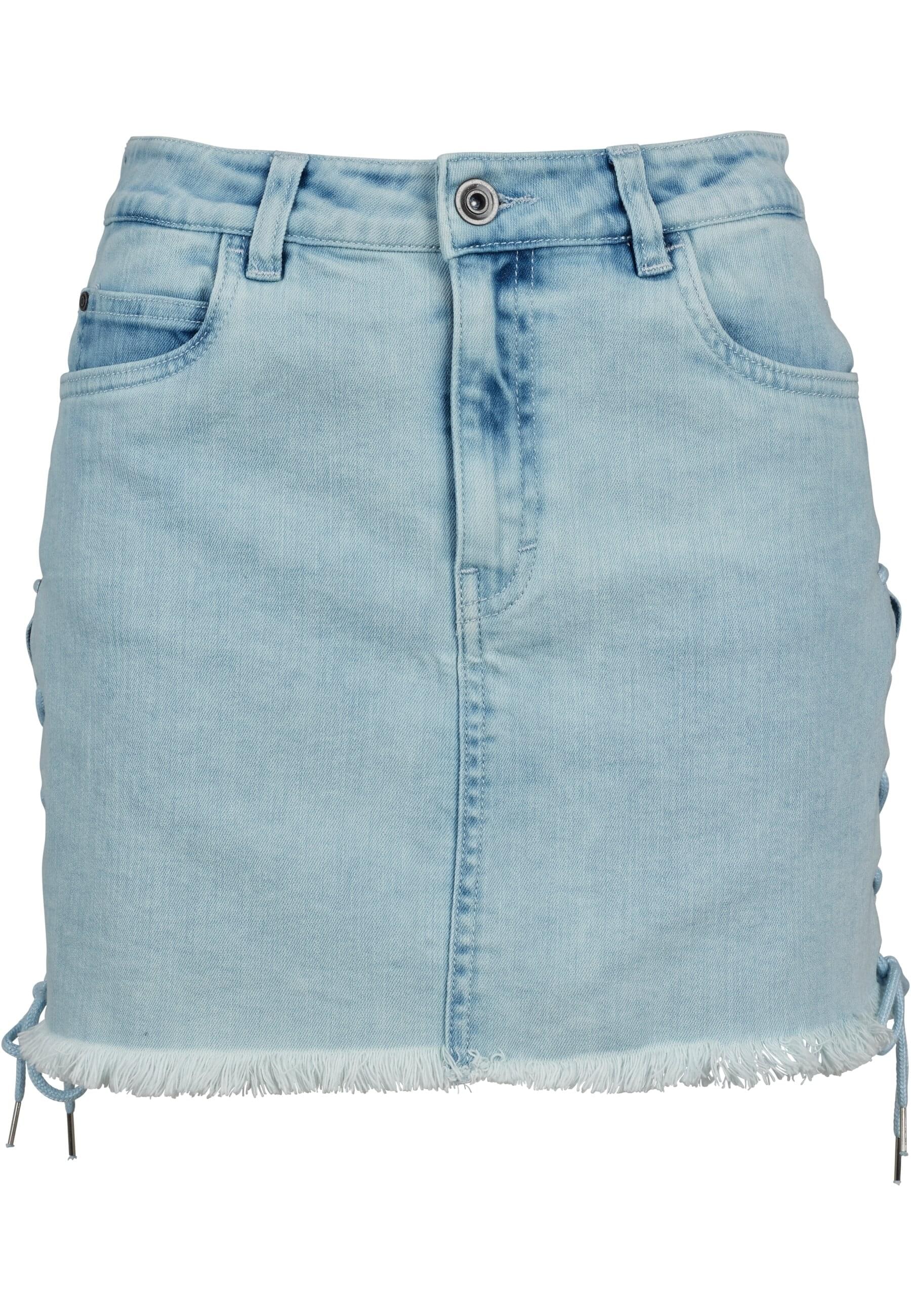 URBAN CLASSICS Jerseyrock "Urban Classics Damen Ladies Denim Lace Up Skirt" günstig online kaufen