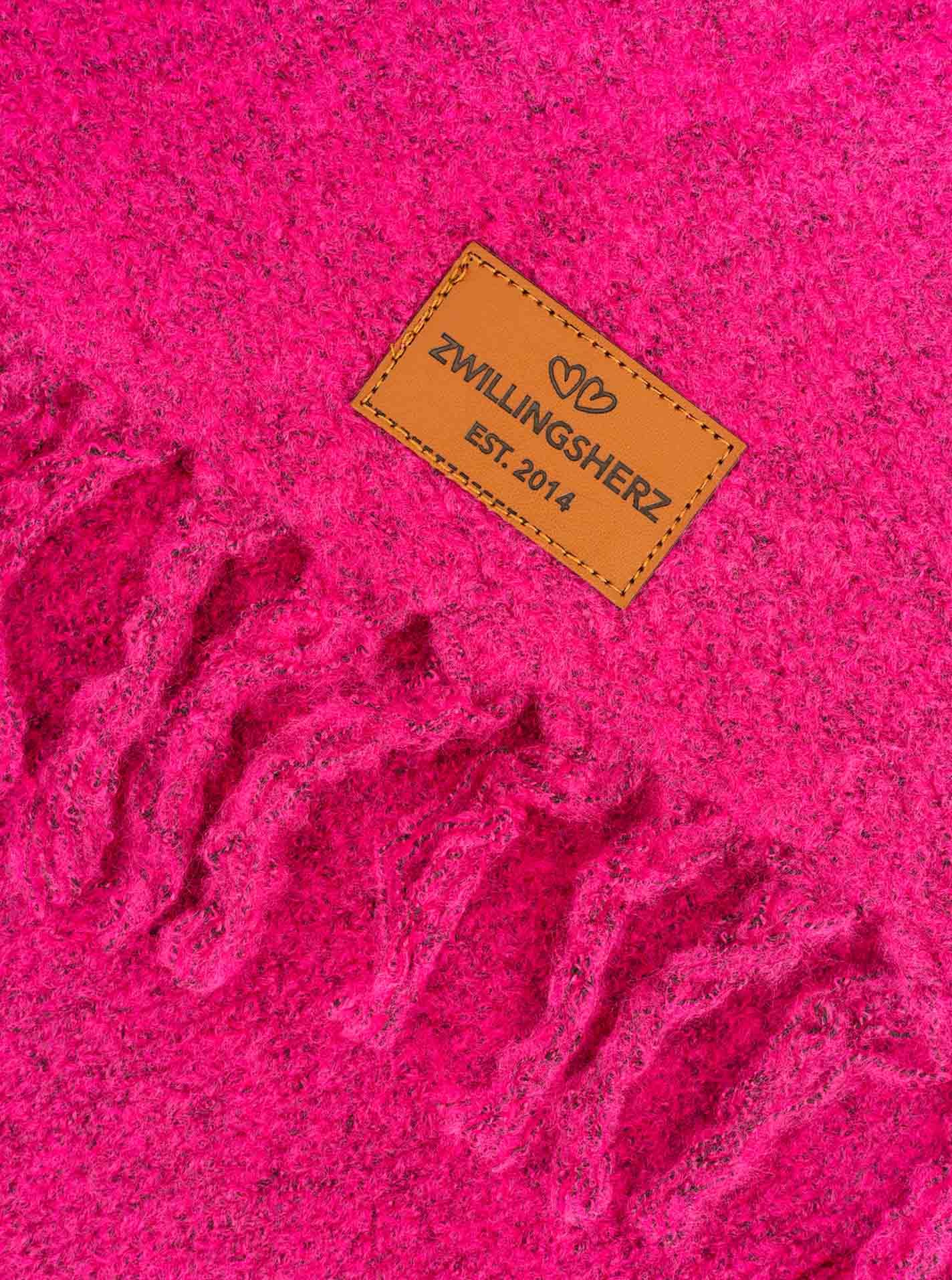 Zwillingsherz Dreieckstuch »"Tasseln"« dekorative Fransen, Logo-Patch, strukturierte Textur