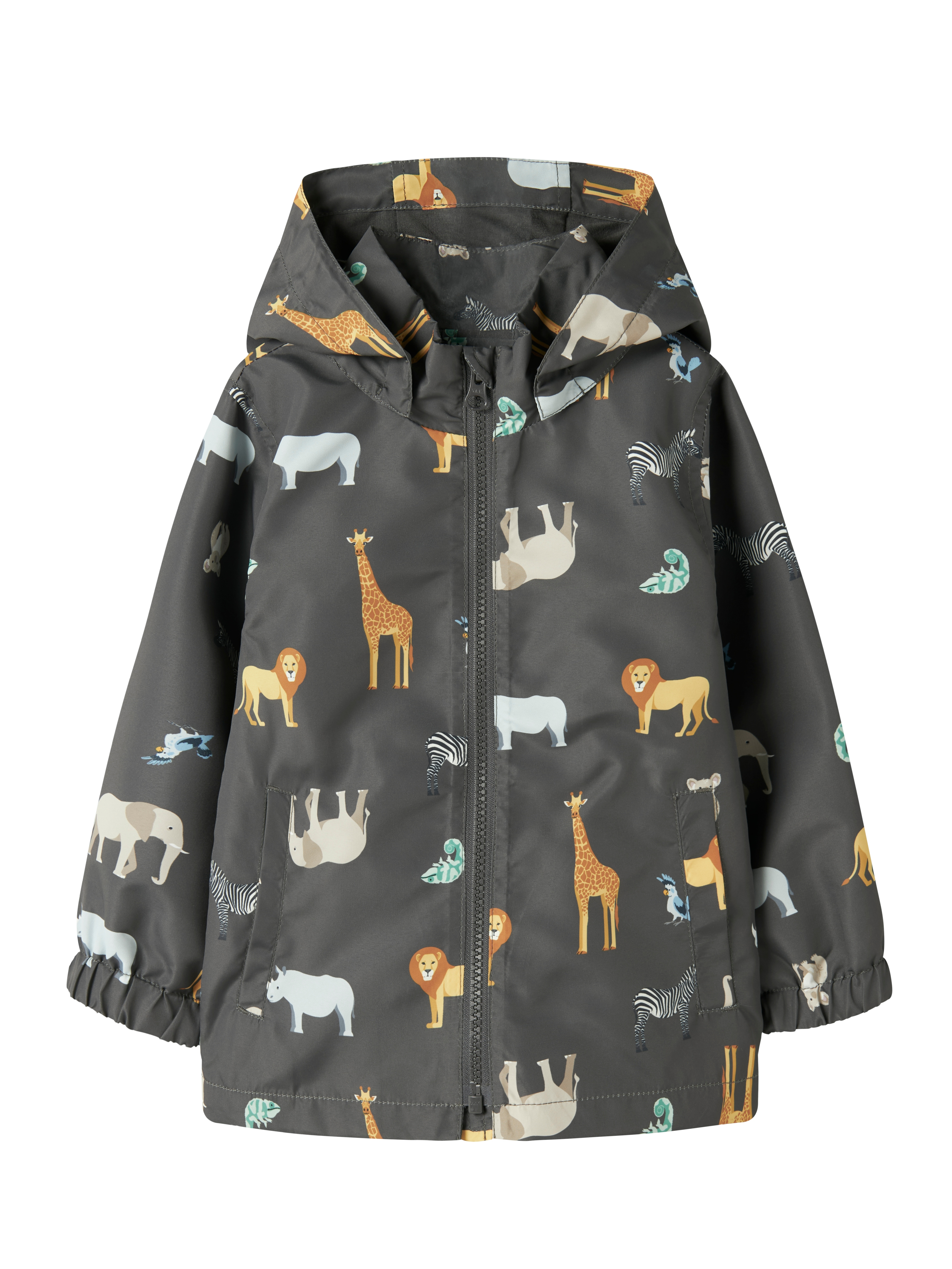 Name It Outdoorjacke "Nmmmax Jacket Li Aop Noos" Mit Kapuze Reflektierende Details, Wasserabweisend