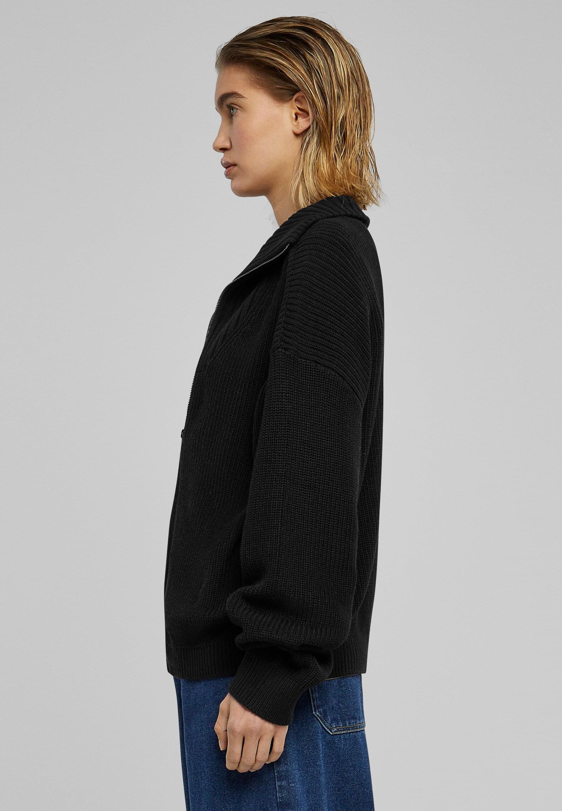 URBAN CLASSICS Strickjacke »Urban Classics Damen Ladies Knitted Zip Cardigan«