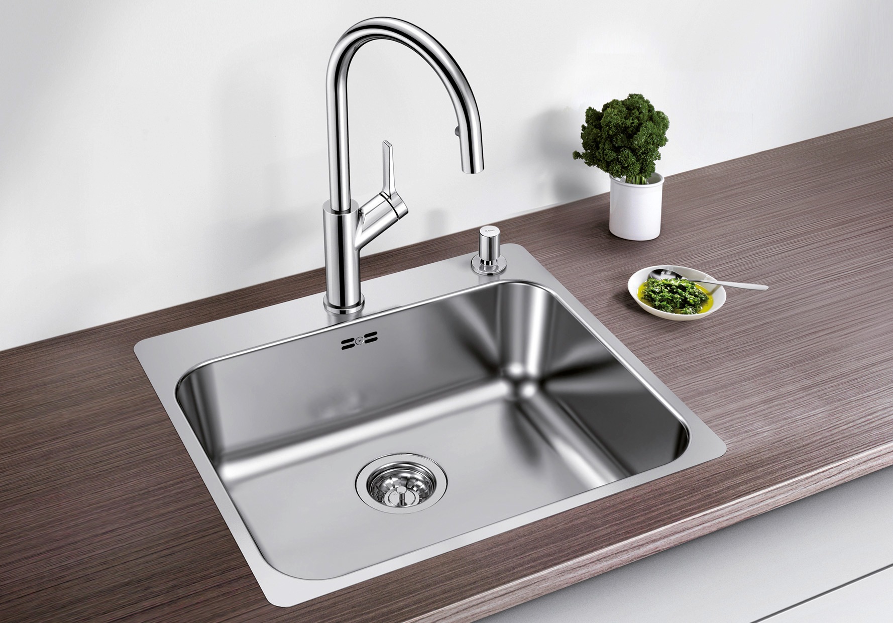 Blanco Edelstahlspüle "SUPRA 500-IF/A R12" 1 Stk. tlg. zum wechselseitigen Einbau geeignet
