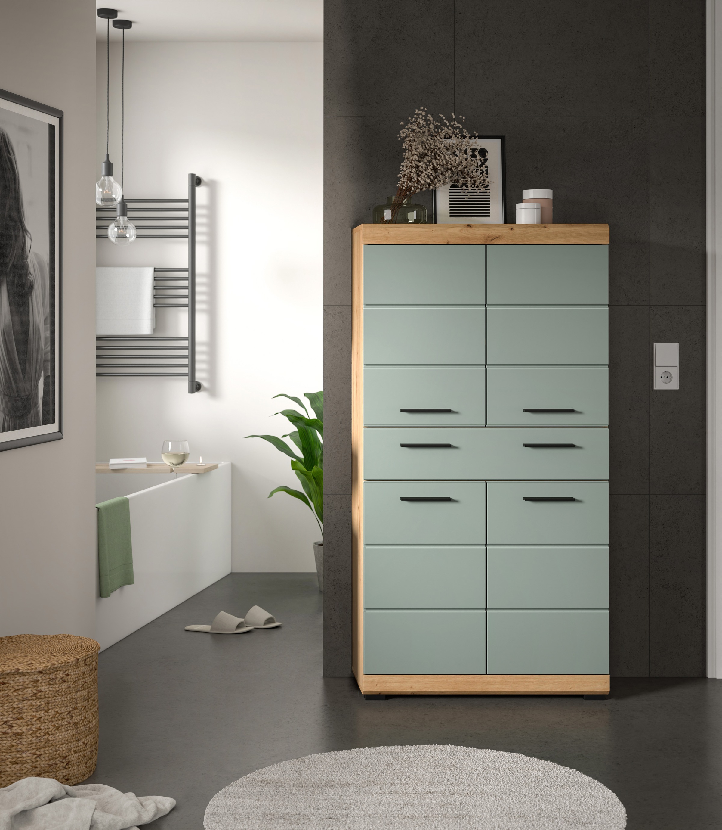 INOSIGN Midischrank "SIENA, Breite 74cm, 4 Türen, 1 Schubkasten, 4 Fächer, günstig online kaufen