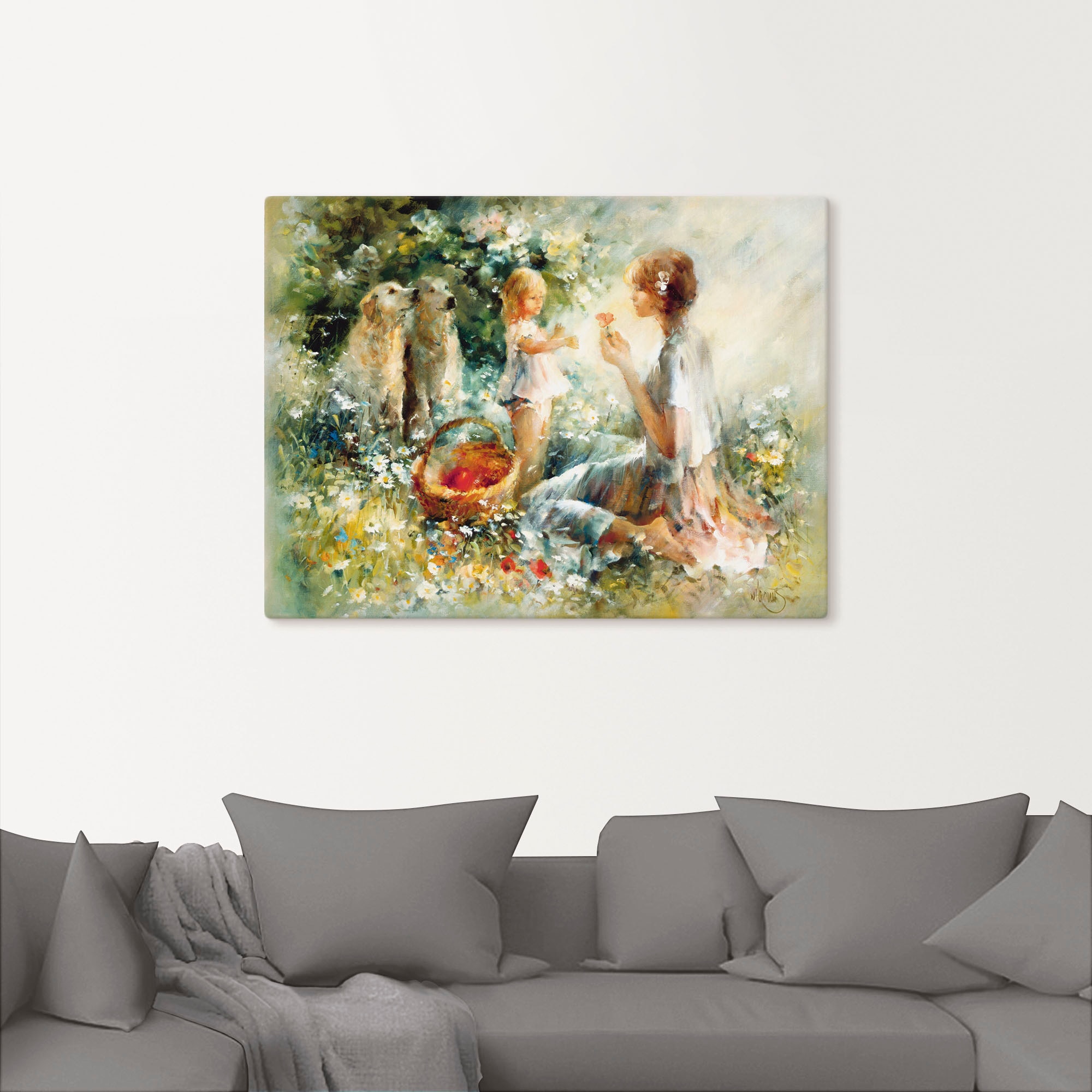 Artland Wandbild »Picknick«, Gruppen & Familien, (1 St.), als Leinwandbild, Poster, Wandaufkleber in verschied. Größen