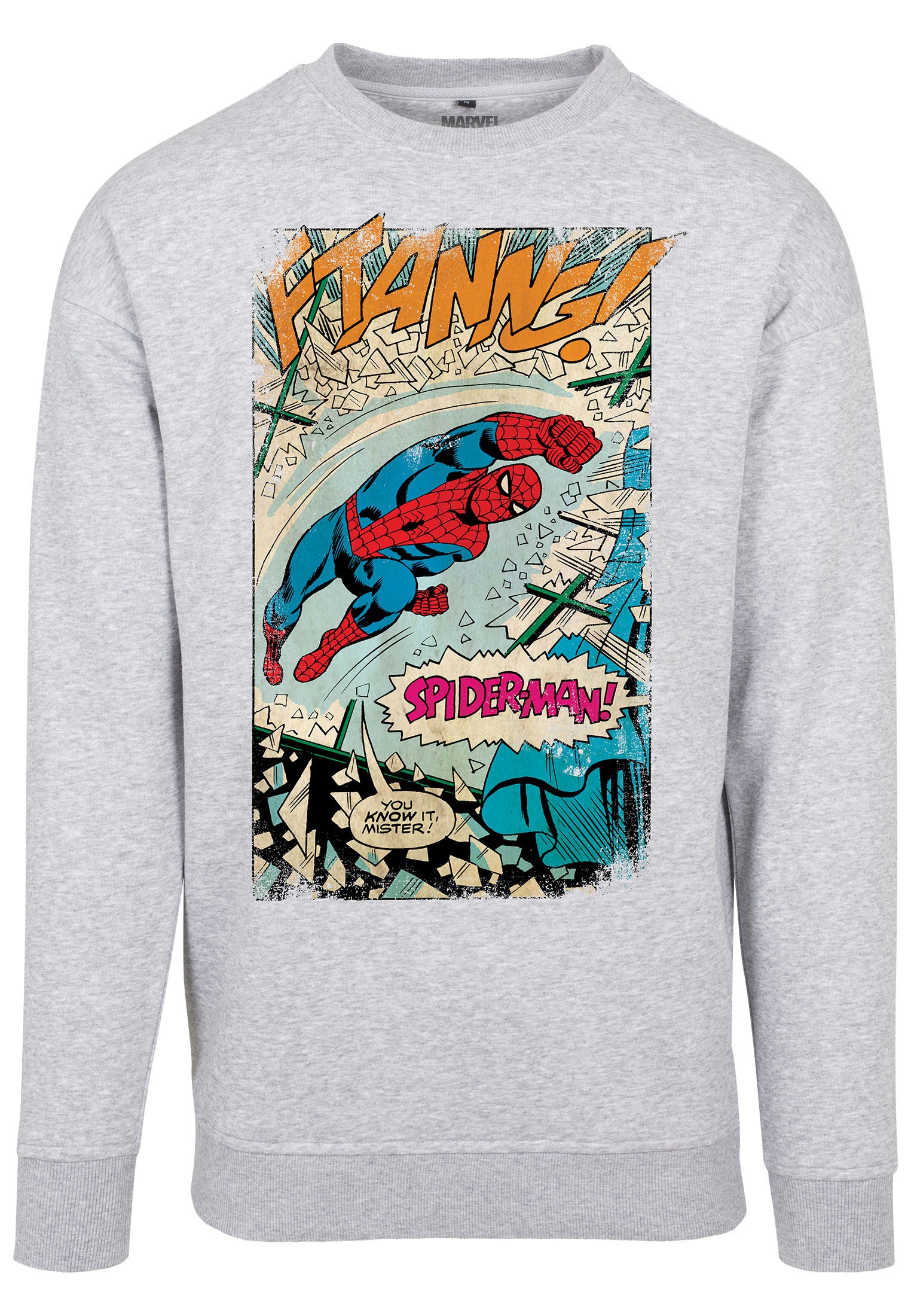 Merchcode Rundhalspullover »Merchcode Herren Spiderman Ftanng Crewneck«, (1 tlg.)
