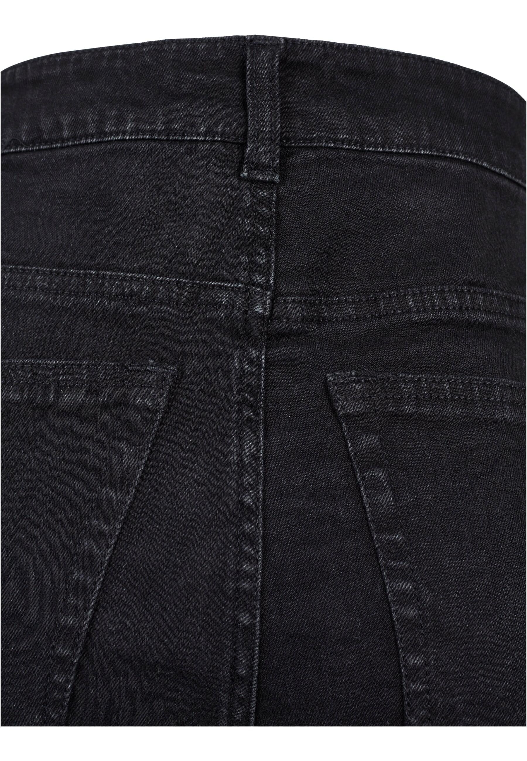 URBAN CLASSICS Stoffhose »Urban Classics Damen Ladies Highwaist Denim Lace Up Shorts«, (1 tlg.)