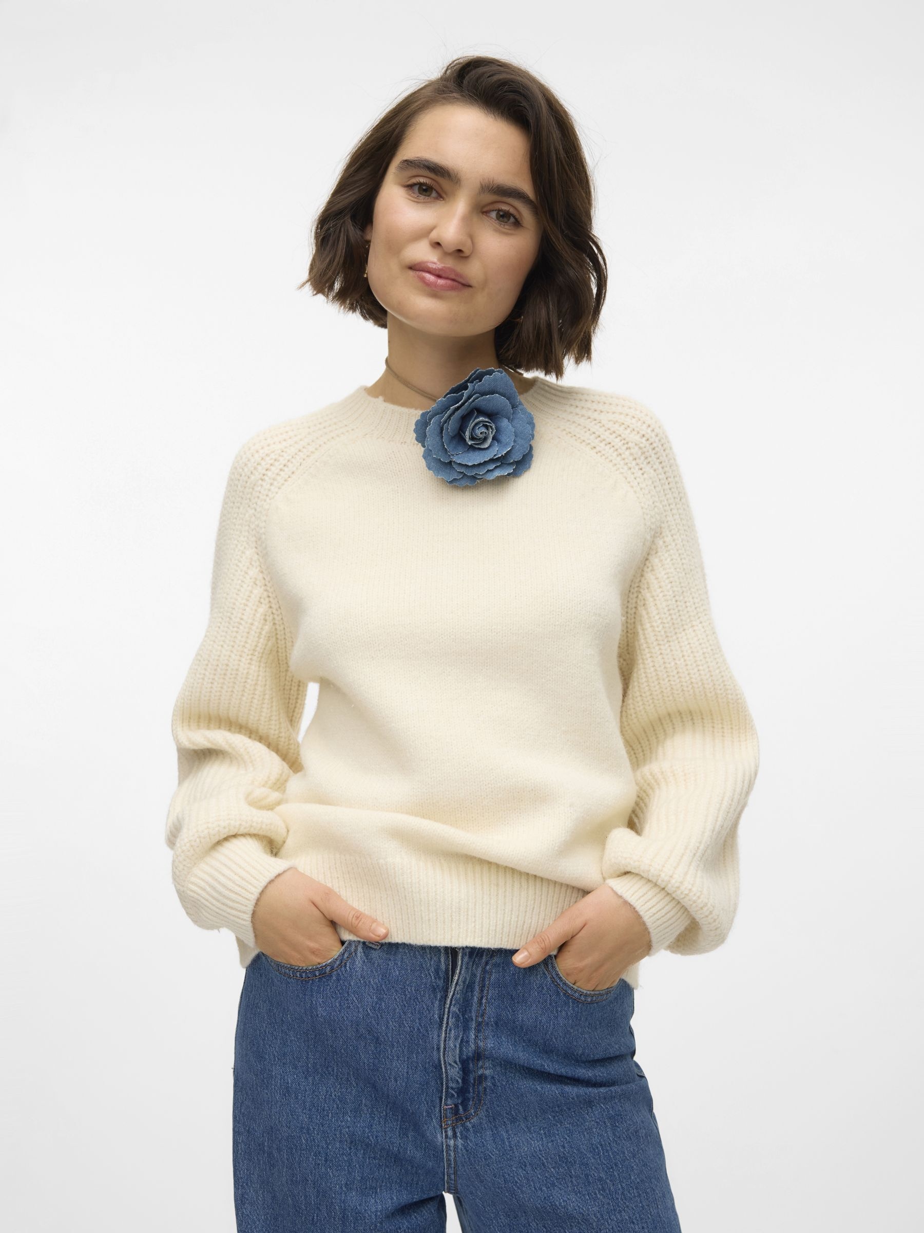 Vero Moda Rundhalspullover »VMENYA LS O-NECK PULLOVER BOO«