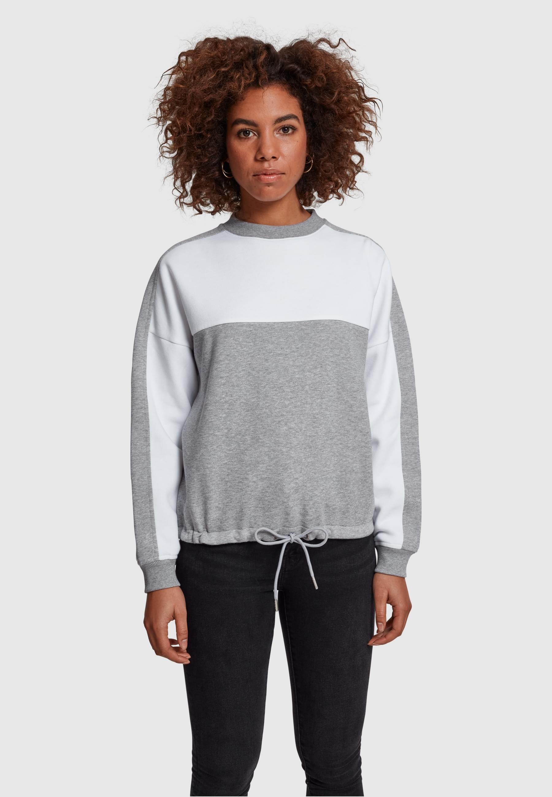 URBAN CLASSICS Sweatshirt »Urban Classics Damen Ladies Oversize 2-Tone Stripe Crew«, (1 tlg.)