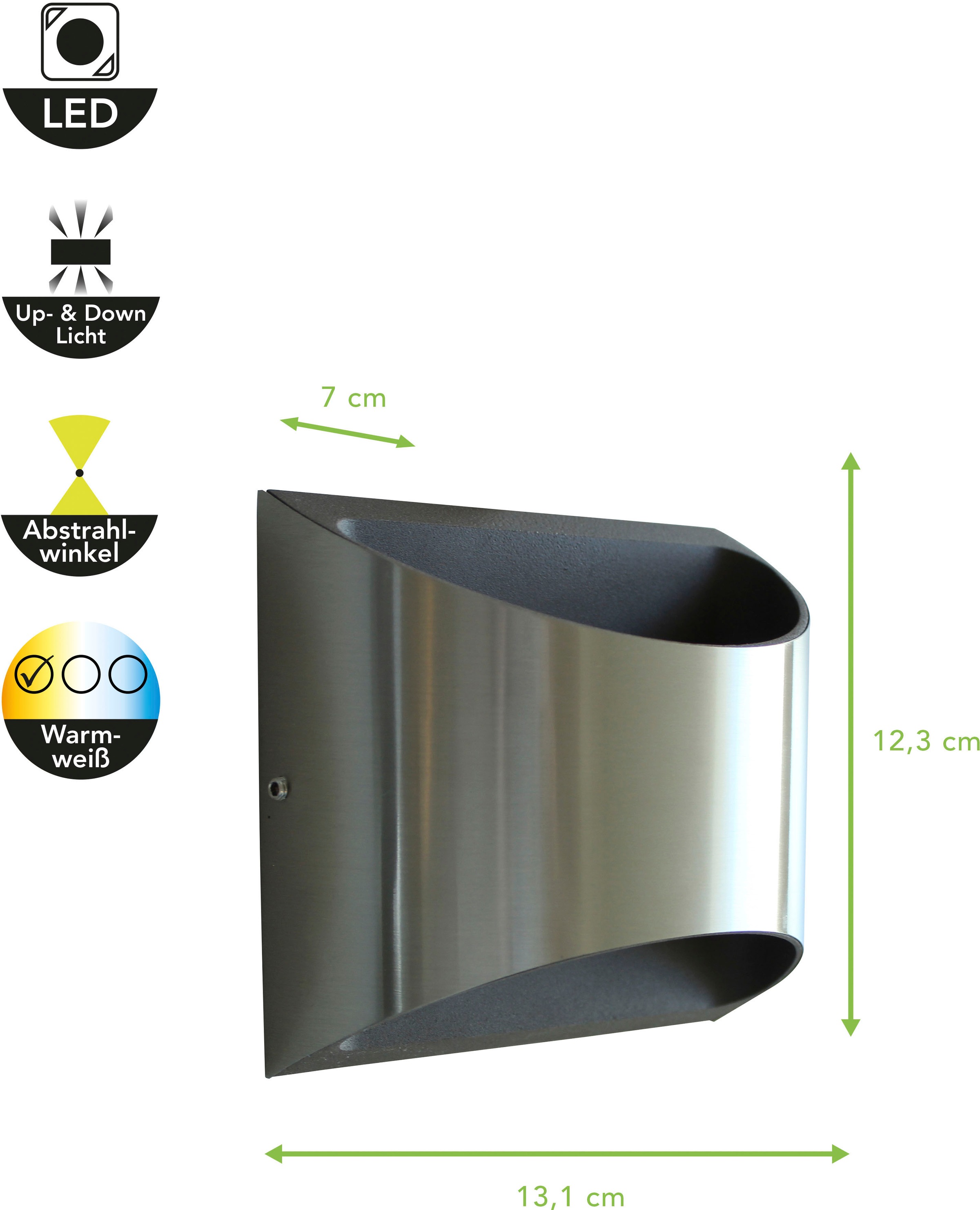 ECO-LIGHT Außen-Wandleuchte »DODD«, Leuchtmittel LED-Modul | LED fest integriert