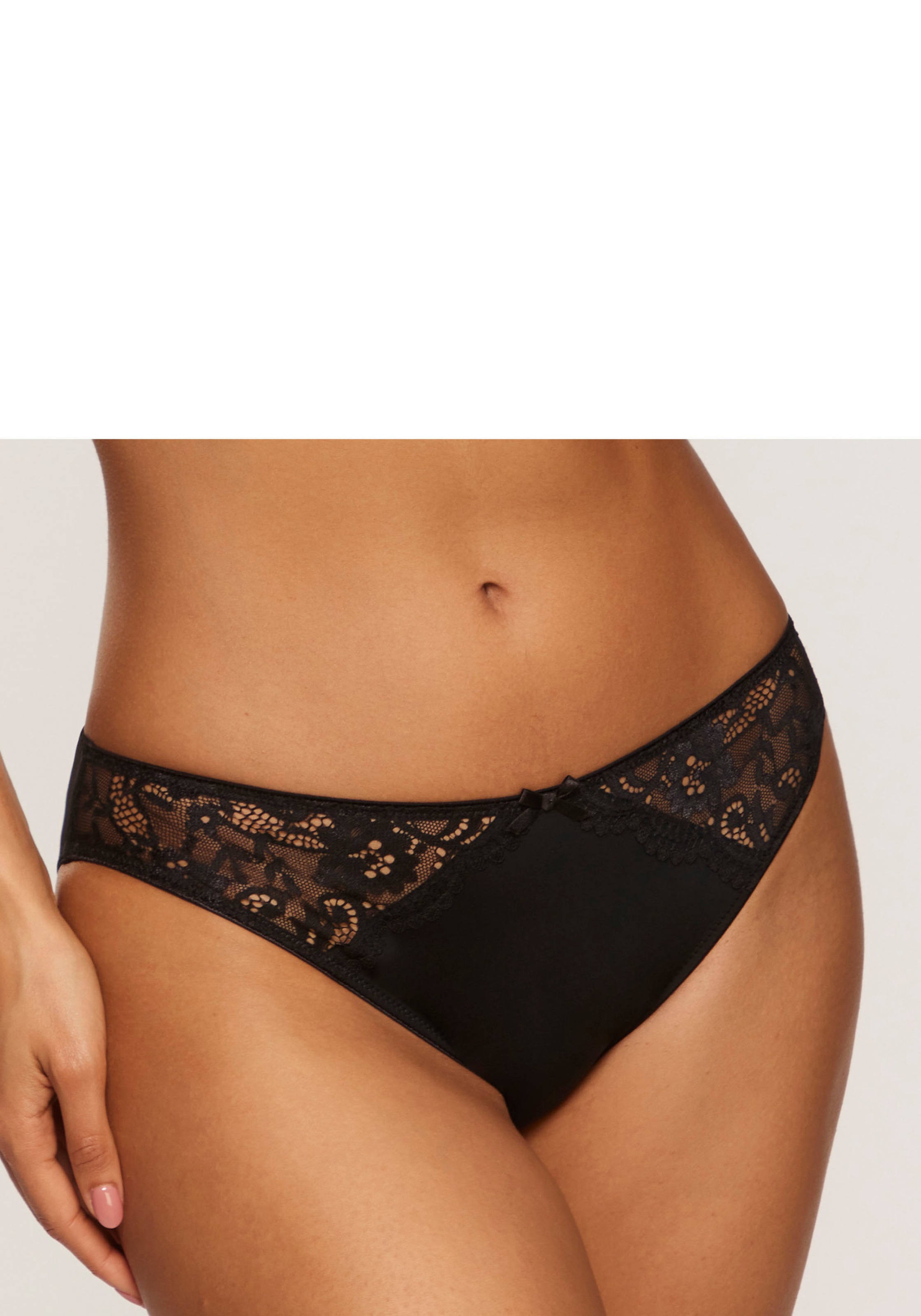 Nuance by Lascana Slip aus weichem Microtouch-Material mit Spitzeneinsätzen, Basic