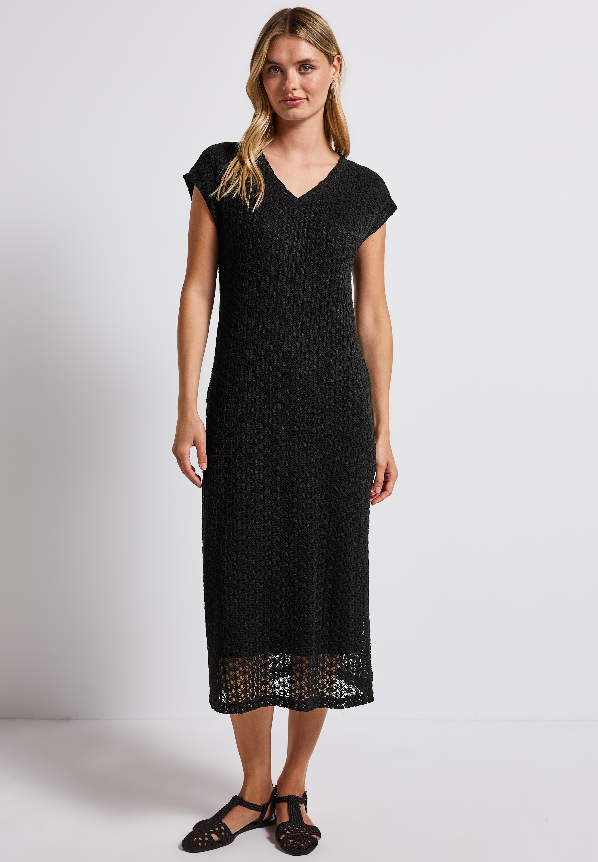 STREET ONE Midikleid, in Unifarbe günstig online kaufen
