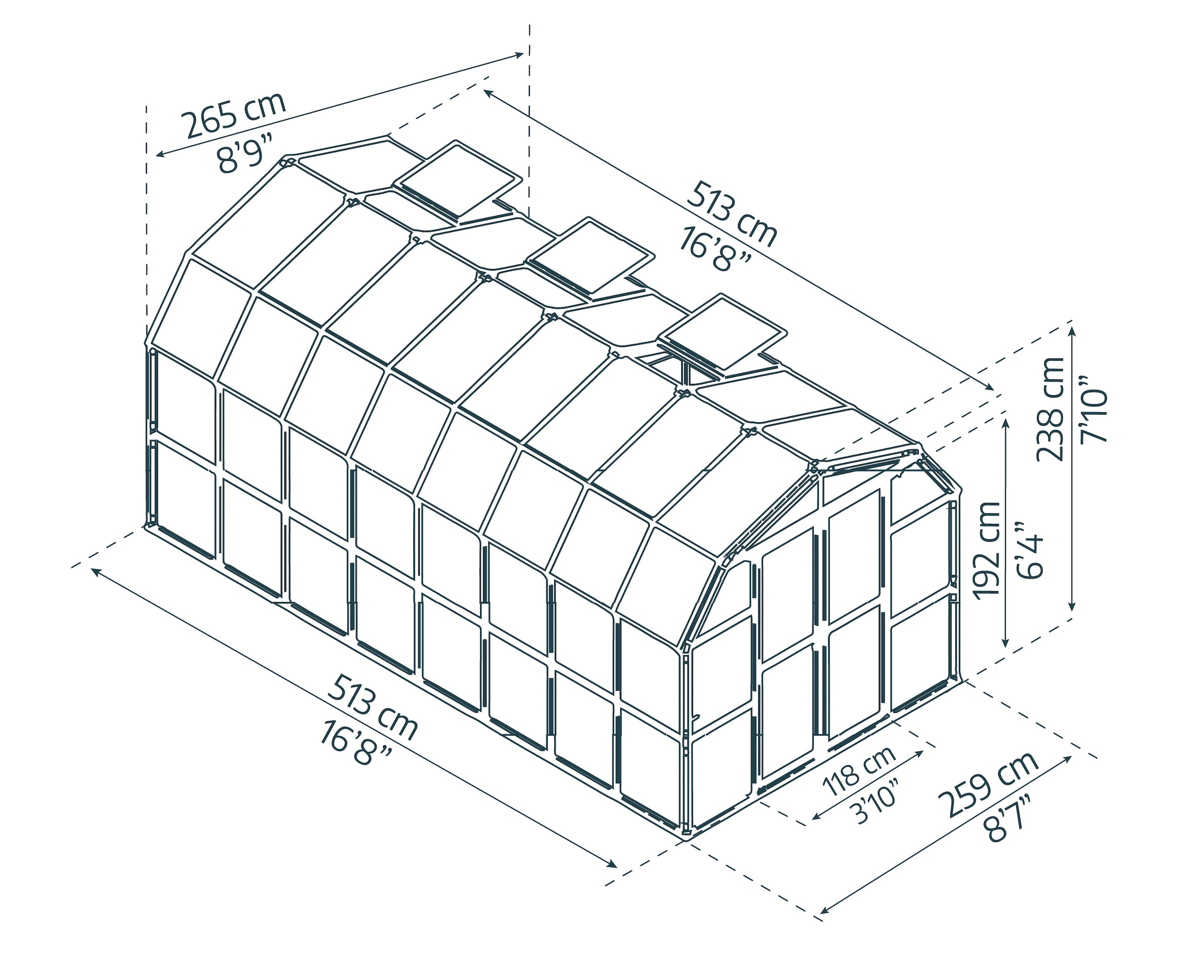 Palram - Canopia Gewächshaus »Grand Gardener« lebenslang widerstandsfähige Wandpaneele