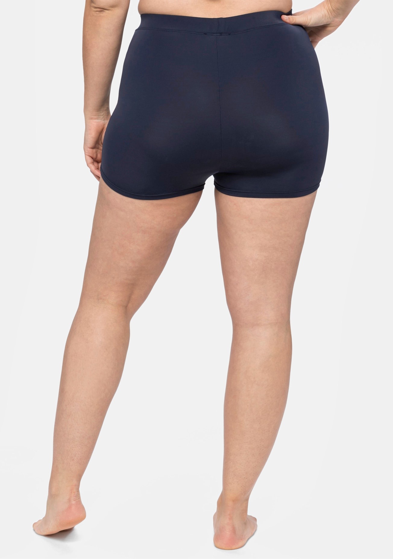 Badeshorts SHEEGO, Damen, Gr. 42, Normalgrößen, blau (marine), Elasthan, Polyamid, Badehosen Badeshorts 2